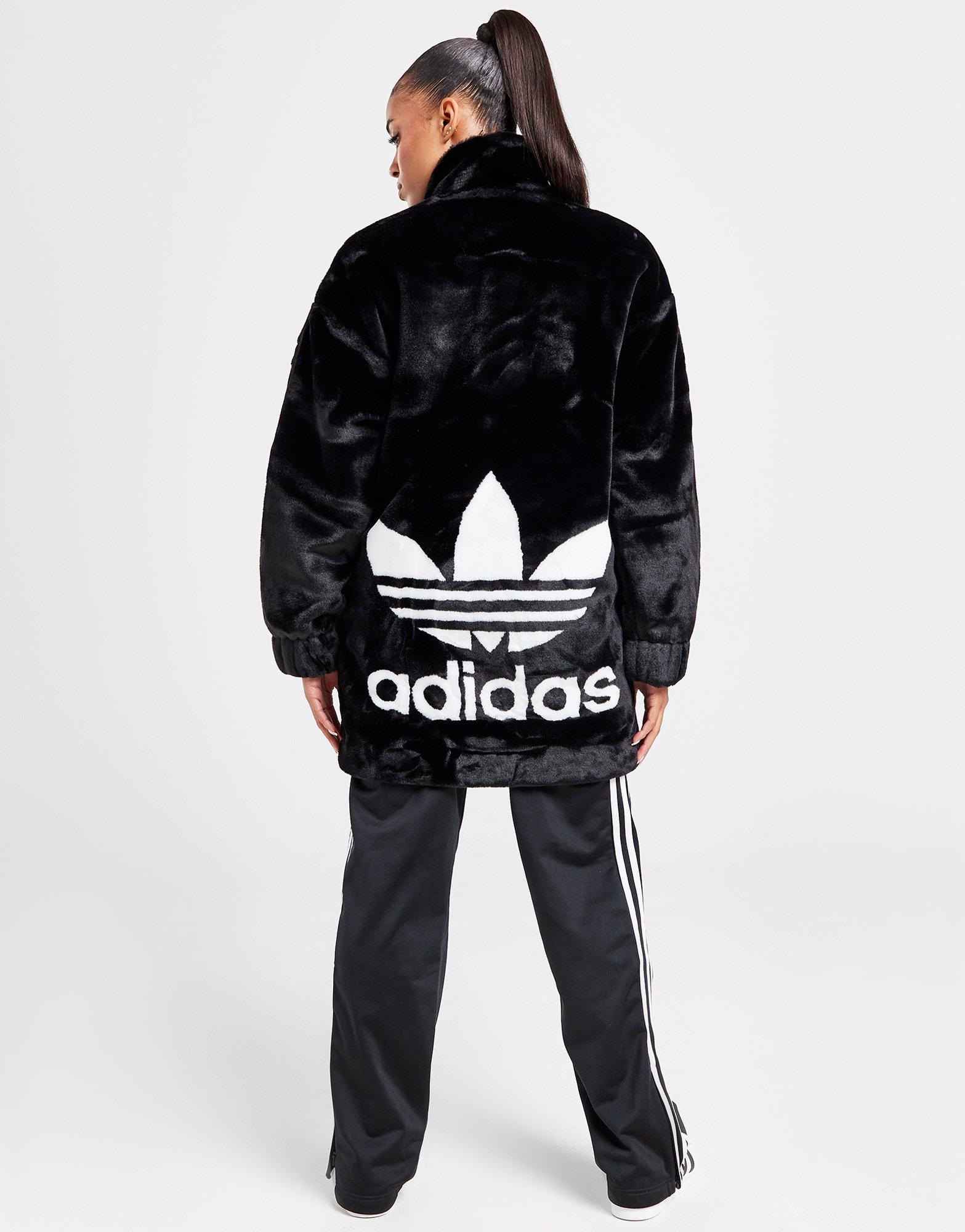 Adidas originals trefoil store fur jacket