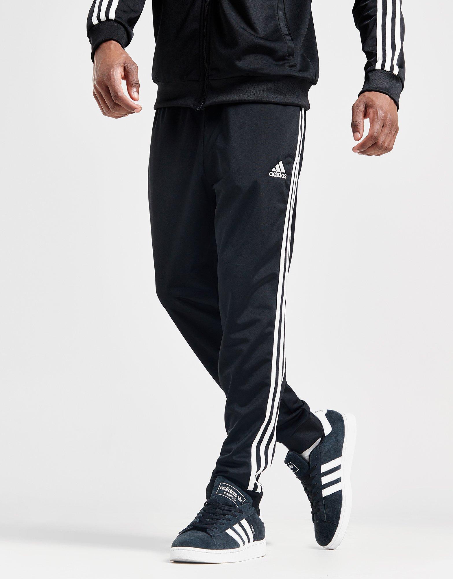 Black adidas 3-Stripes Essential Tracksuit - JD Sports Global