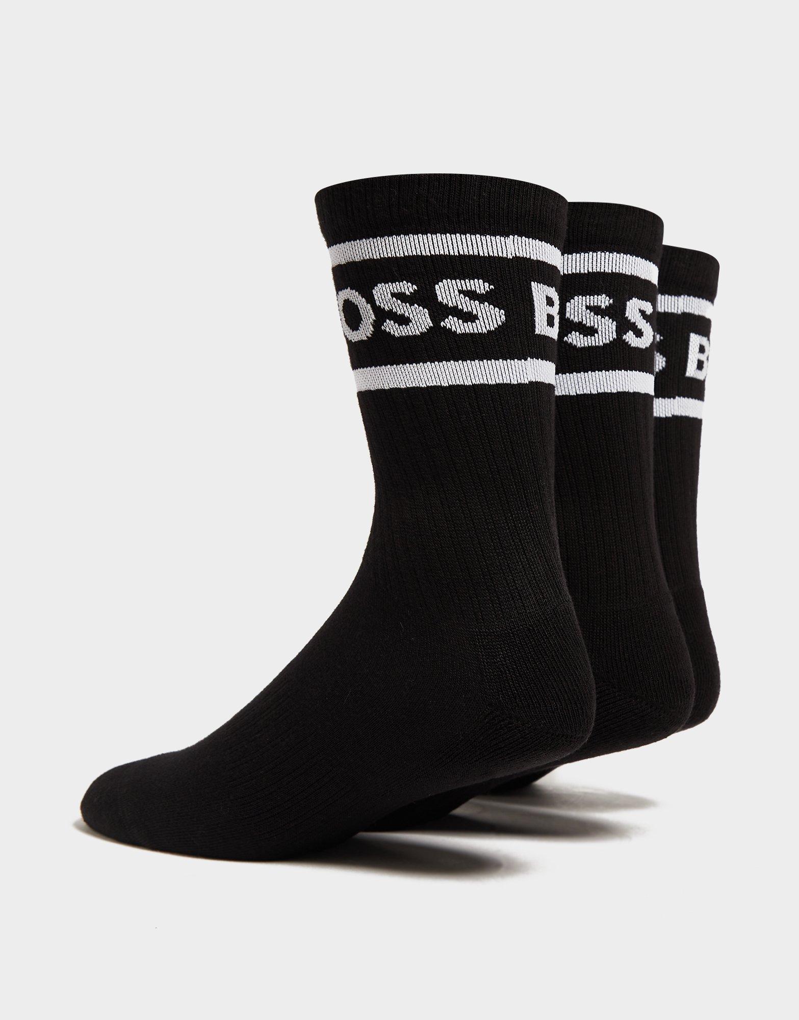 BOSS 3-Pack Rib Stripe Socks