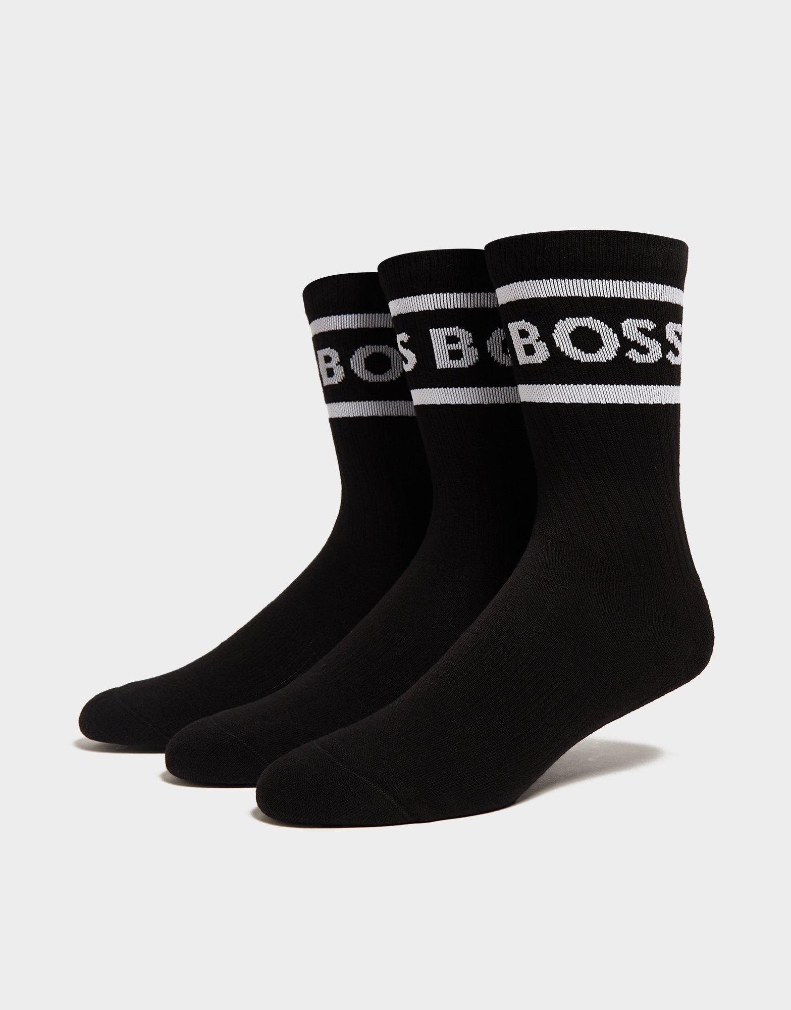 BOSS 3-Pack Rib Stripe Socks