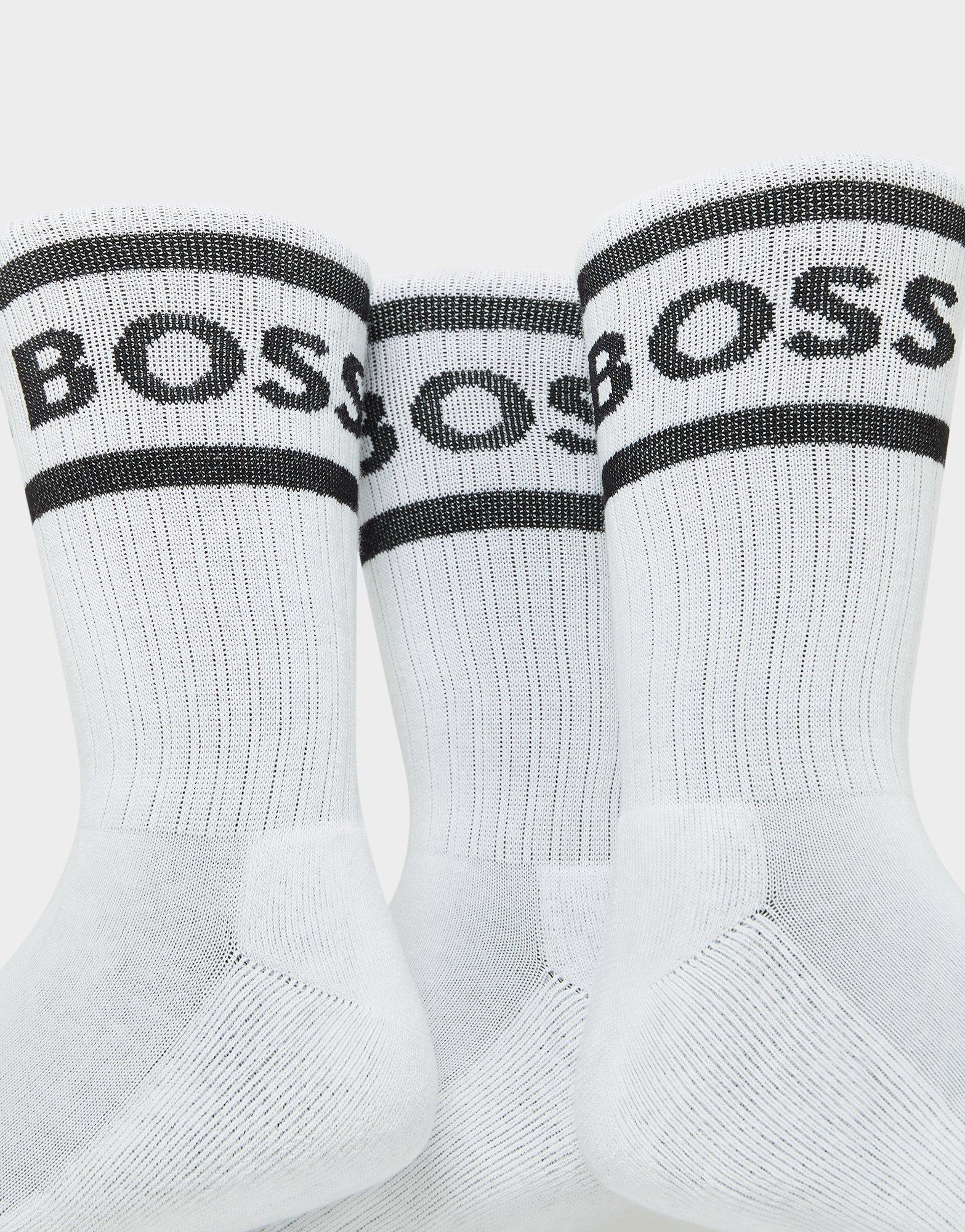 BOSS 3-Pack Rib Stripe Socks