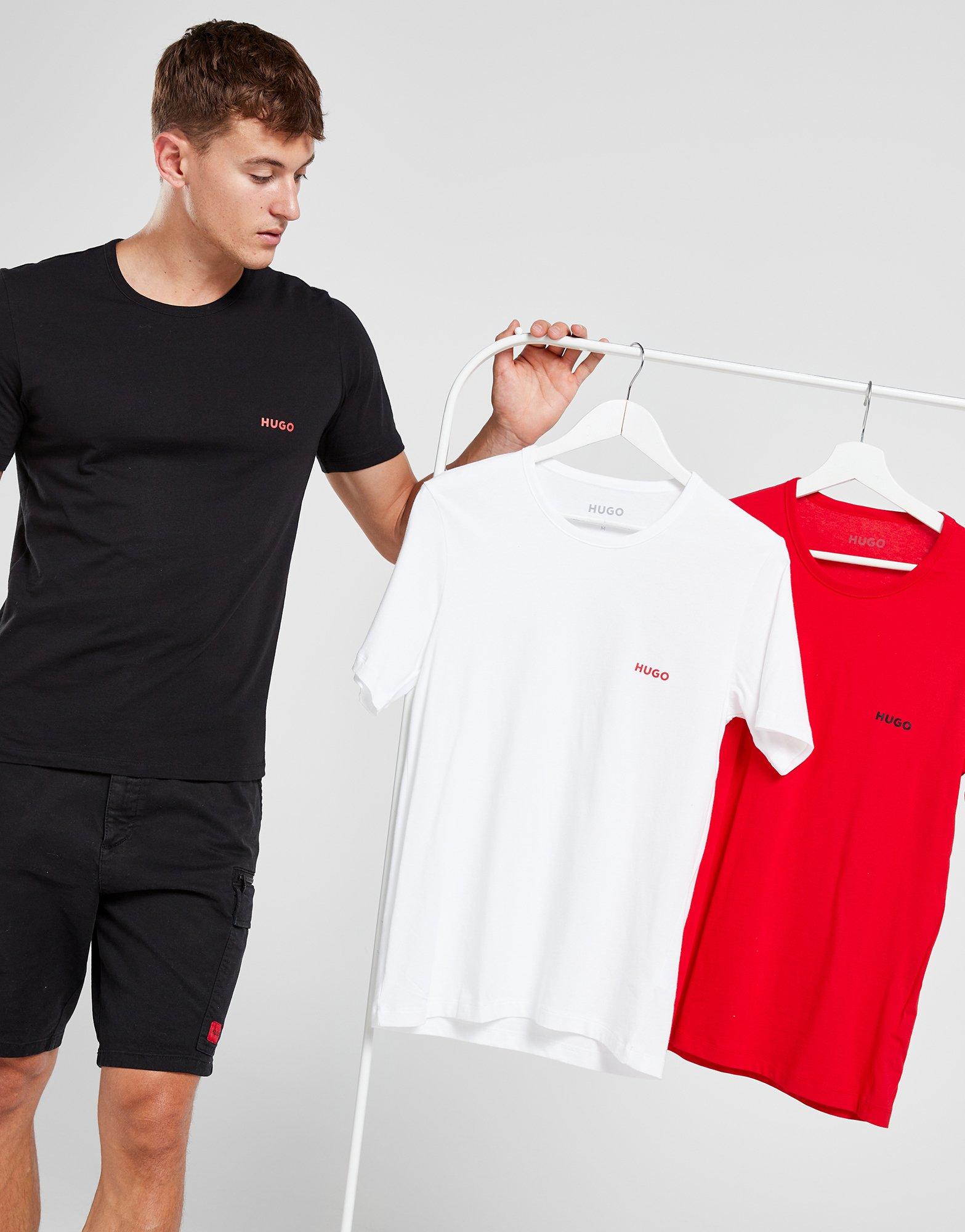 White and red outlet hugo boss t shirt