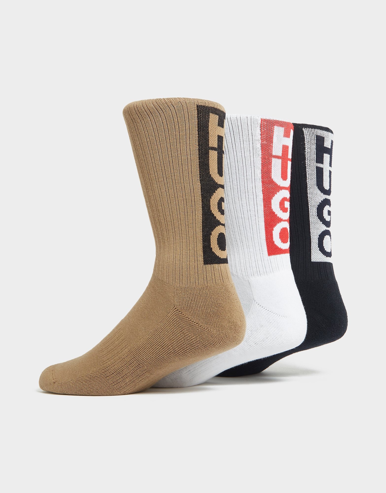 White HUGO 3-Pack Crew Socks | JD Sports UK