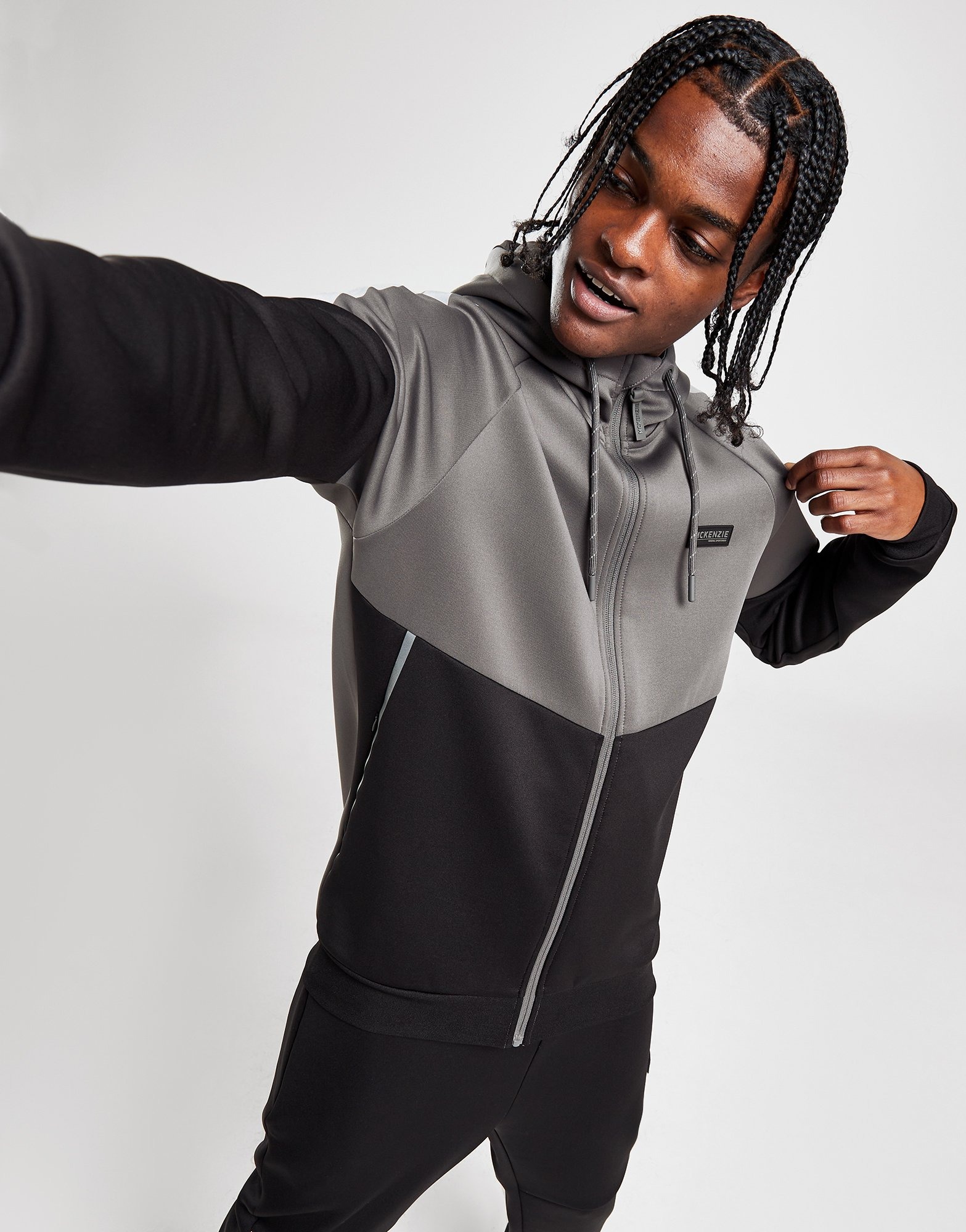 Grey McKenzie Haze Poly Full Zip Hoodie JD Sports Global
