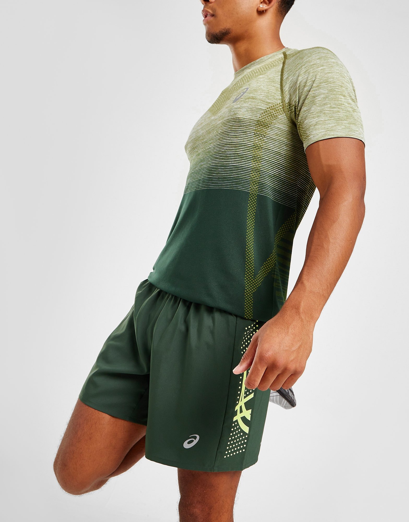 Green Asics Icon 7 Inch Shorts JD Sports