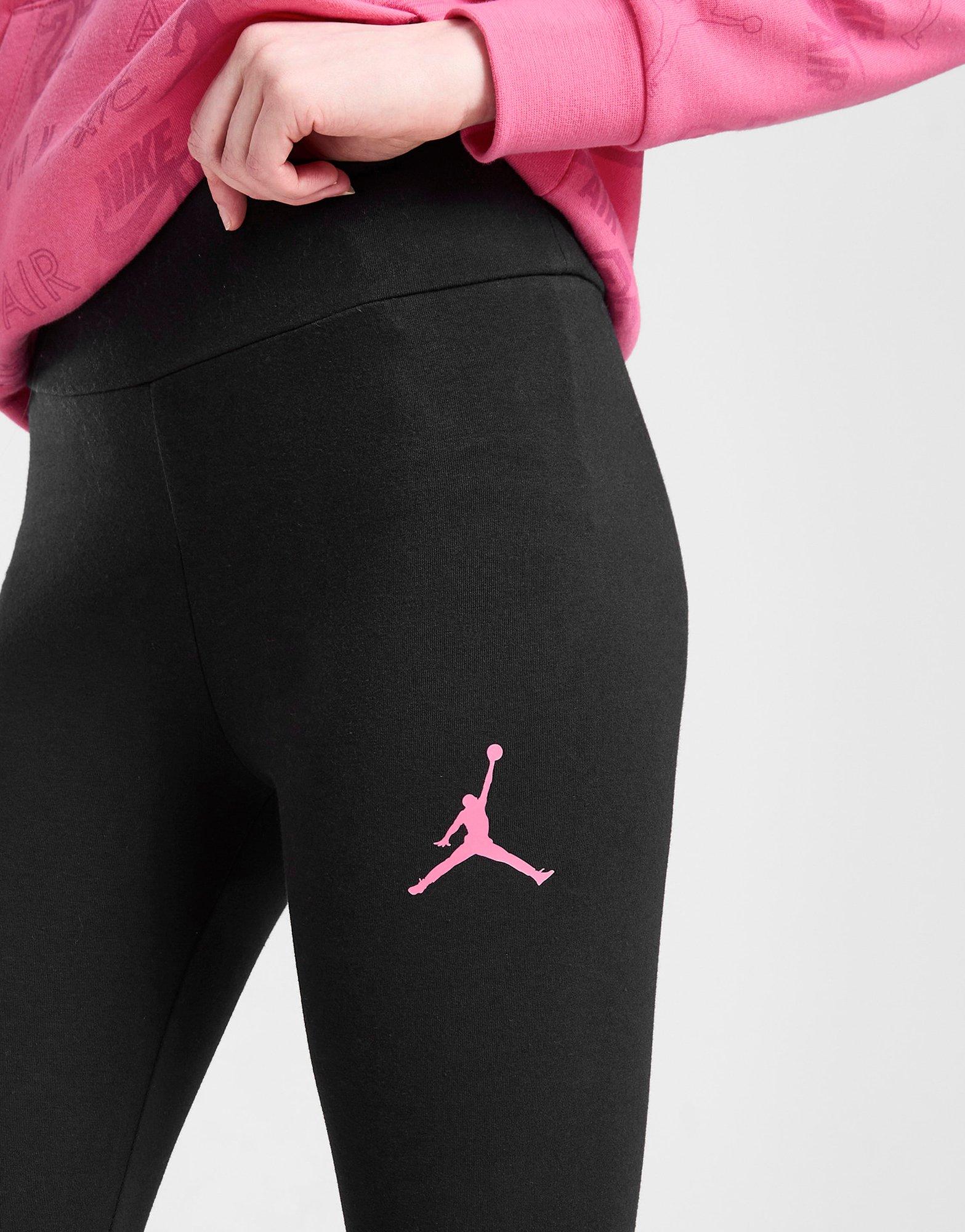 Jordan Girls' Repeat Logo Leggings Junior em Preto