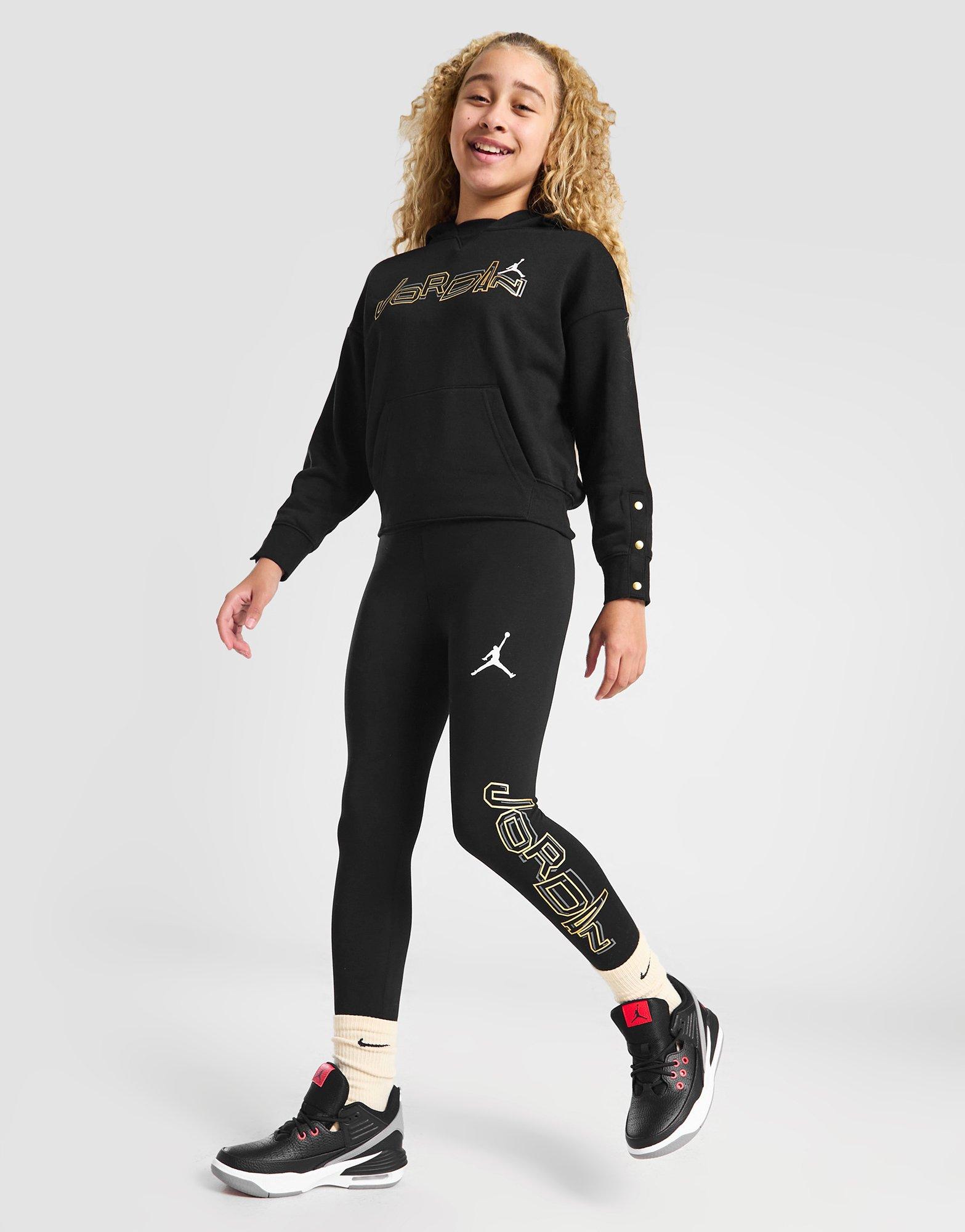 Black Jordan Girls' Repeat Logo Leggings Junior - JD Sports