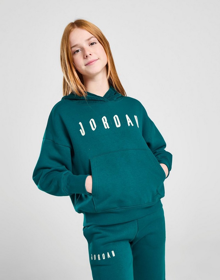 Jordan Girls' Mixed Fabric Pullover Hoodie Junior