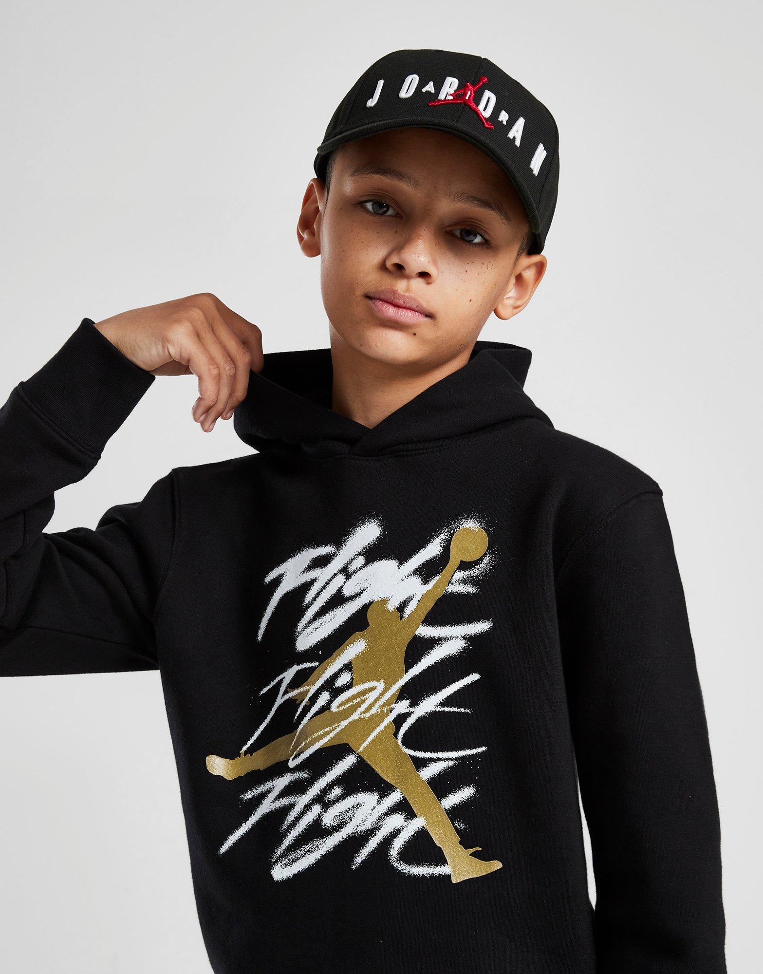 Black Jordan Flight Repeat Overhead Hoodie Junior JD Sports UK