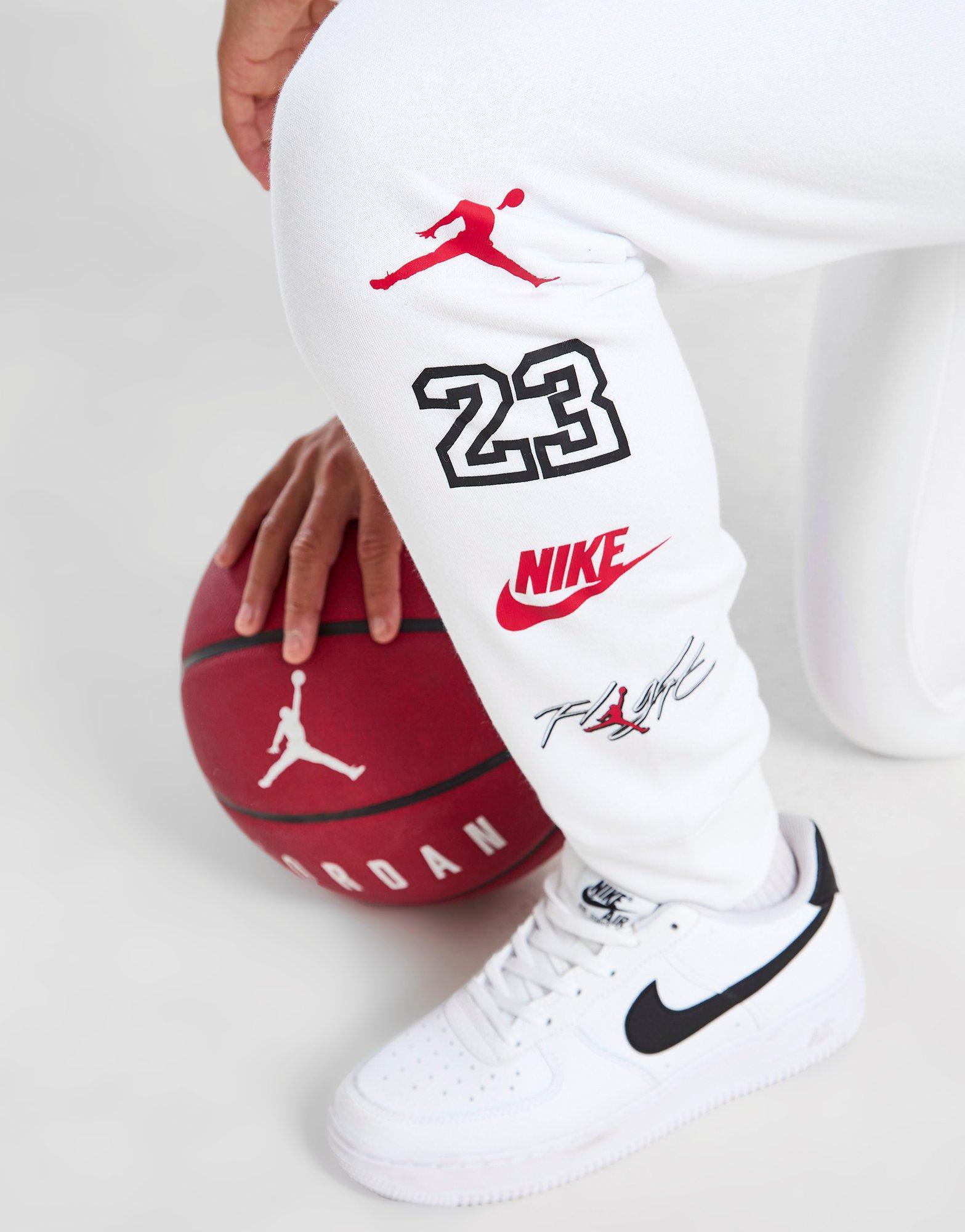 White Jordan Graphic Logo Joggers Junior - JD Sports Global