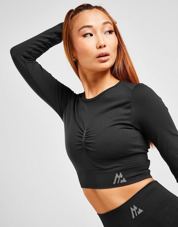 Long Sleeved Yoga Clothes Top with Chest Pad for Women Women's Kink  Beautiful Back Sports Fitness T Shirt Slim Bra Black at  Women's  Clothing store