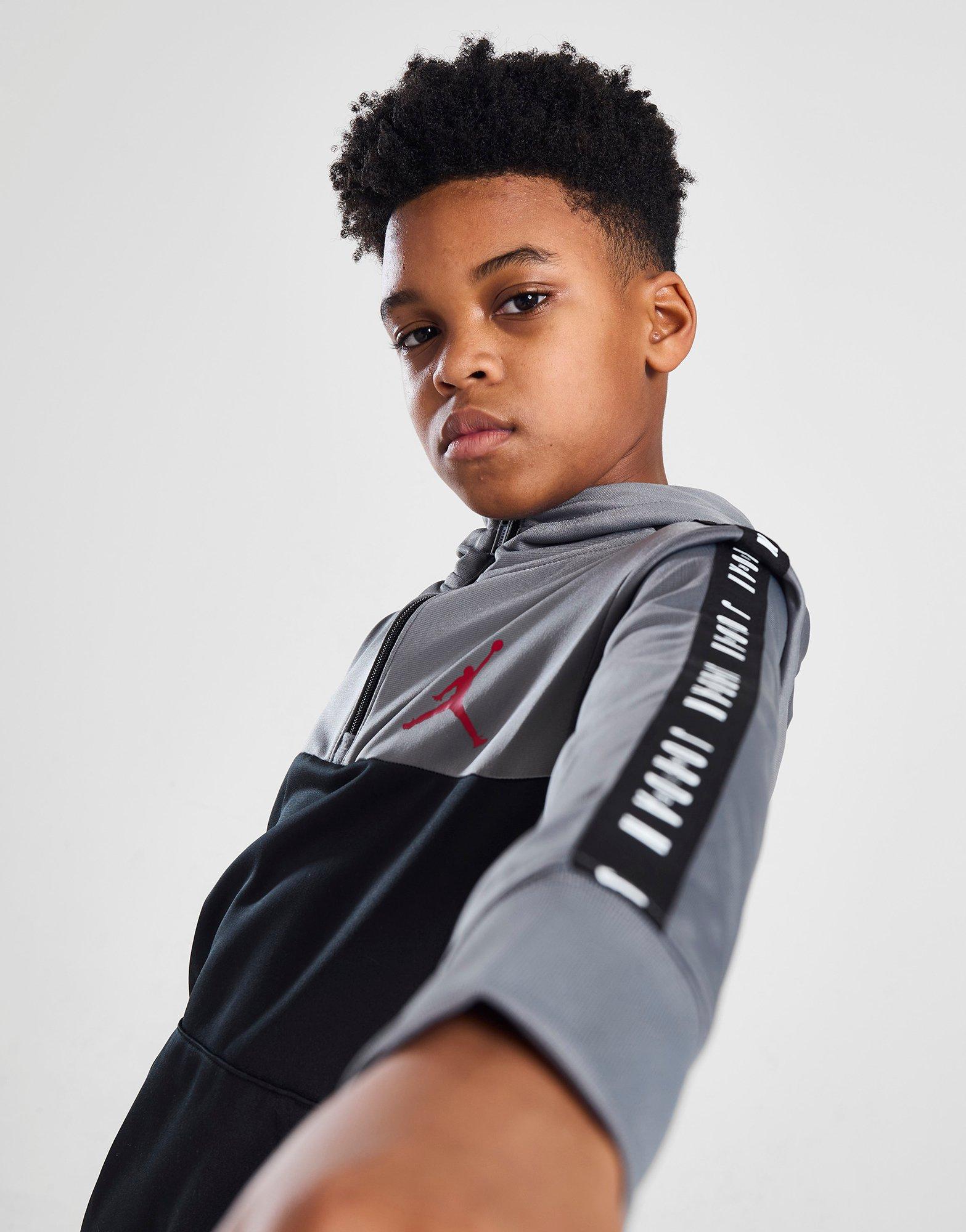 Jordan Tape Colour Block 1/4 Zip Hoodie Junior