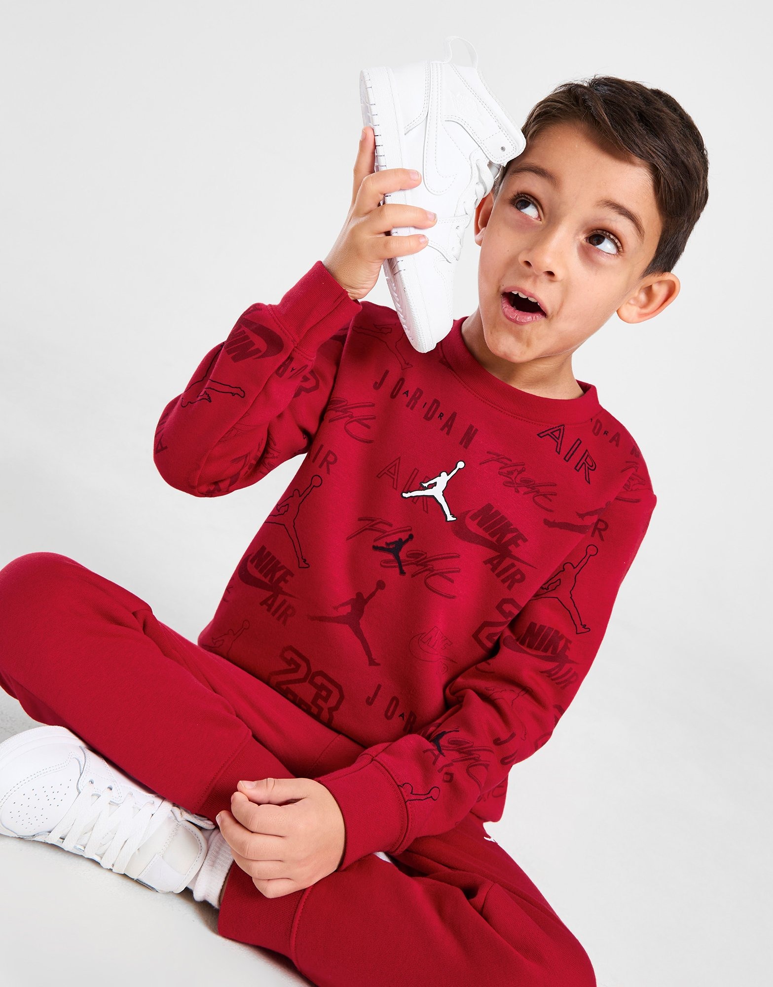 Jordan Ensemble de surv tement Imprim Enfant Rouge JD Sports France