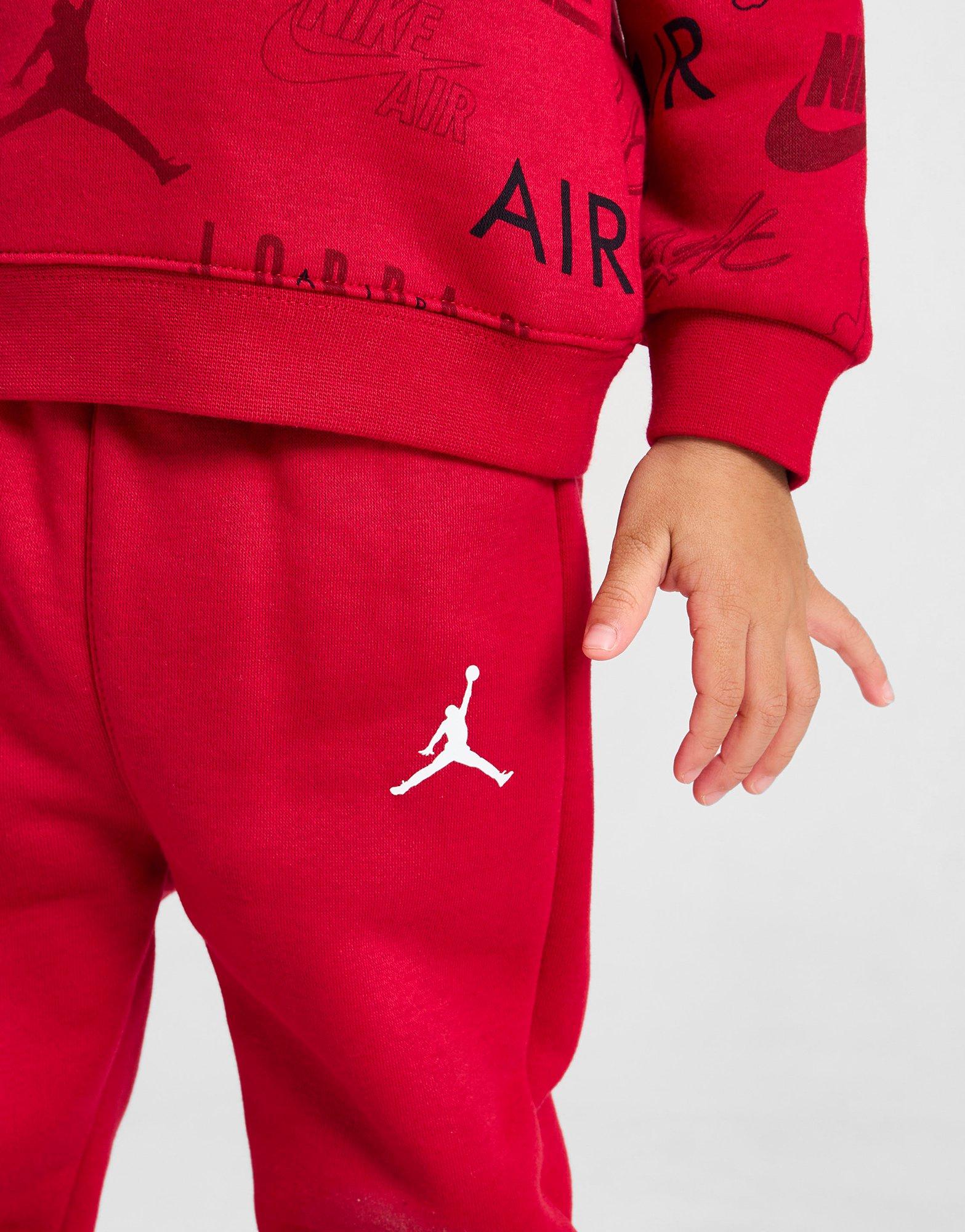 Red Jordan All Over Print Crew Tracksuit Infant JD Sports Global