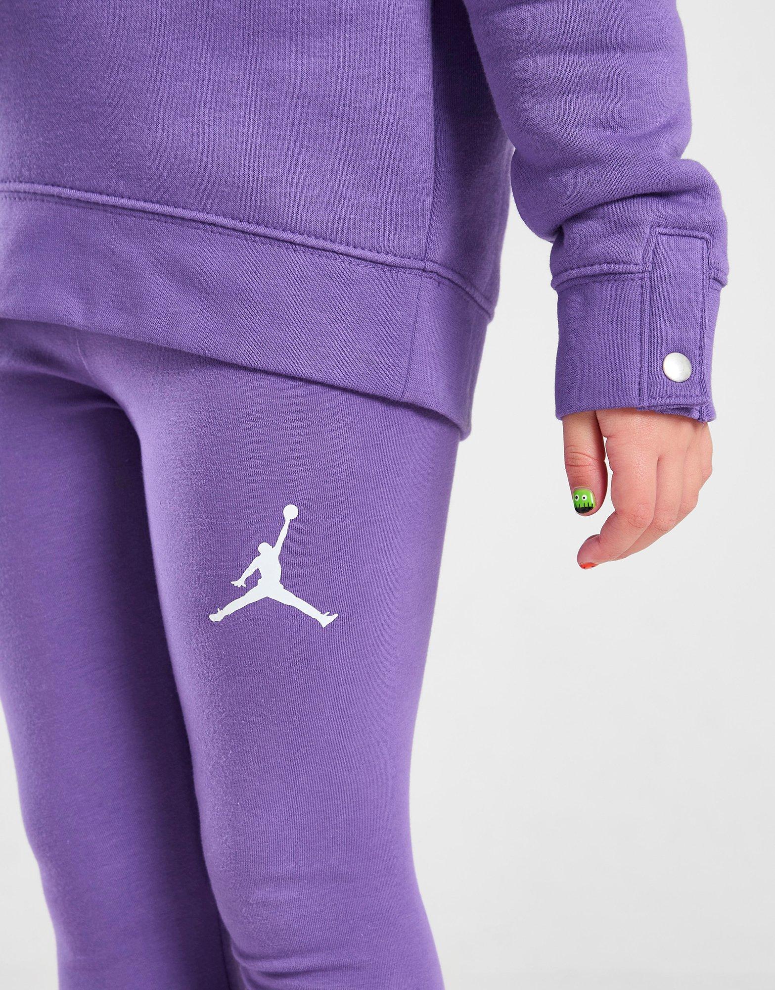 Purple Jordan Girls' Shine Leggings/Hoodie Set Children - JD Sports Global