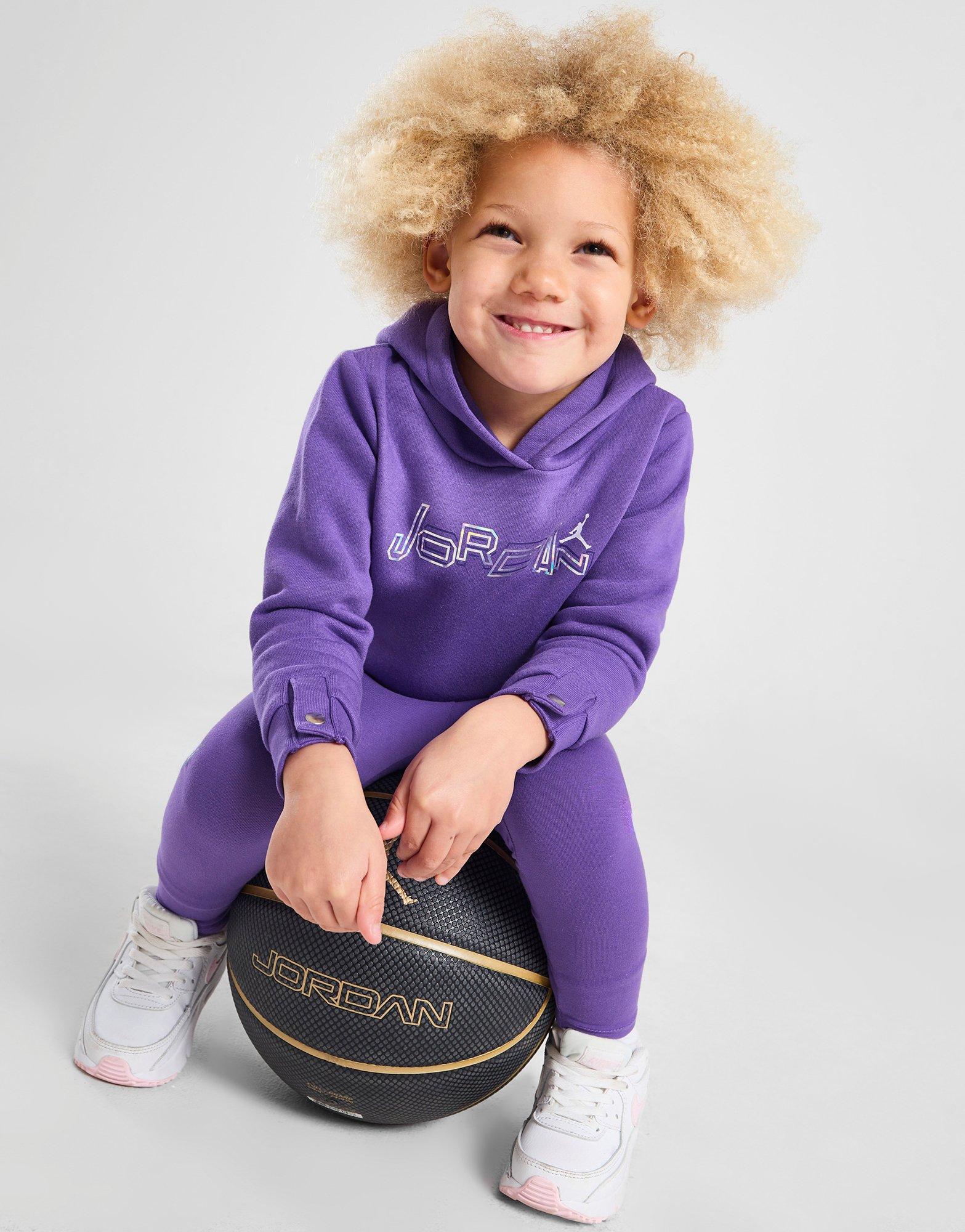 Purple Jordan Girls' Shine Leggings/Hoodie Set Children - JD Sports Global