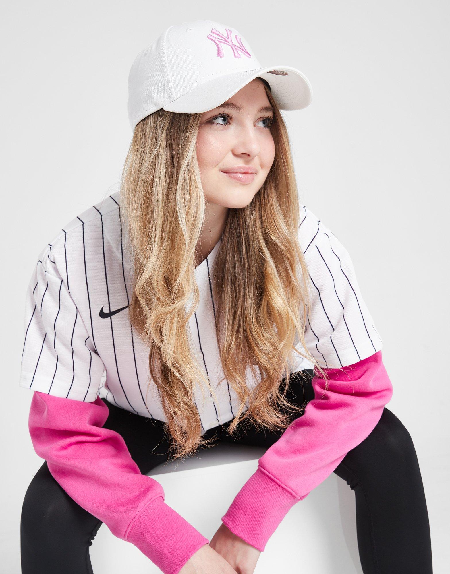 New York Yankees MLB Majestic Women's Pink Shirt, Medium