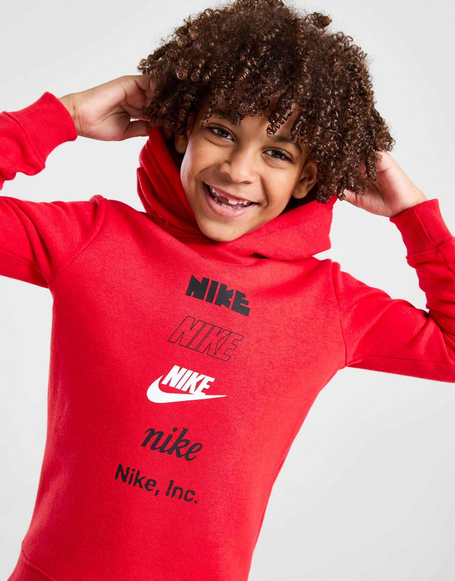 Ensemble jogging sweat zippé futura noir rouge enfant - Nike