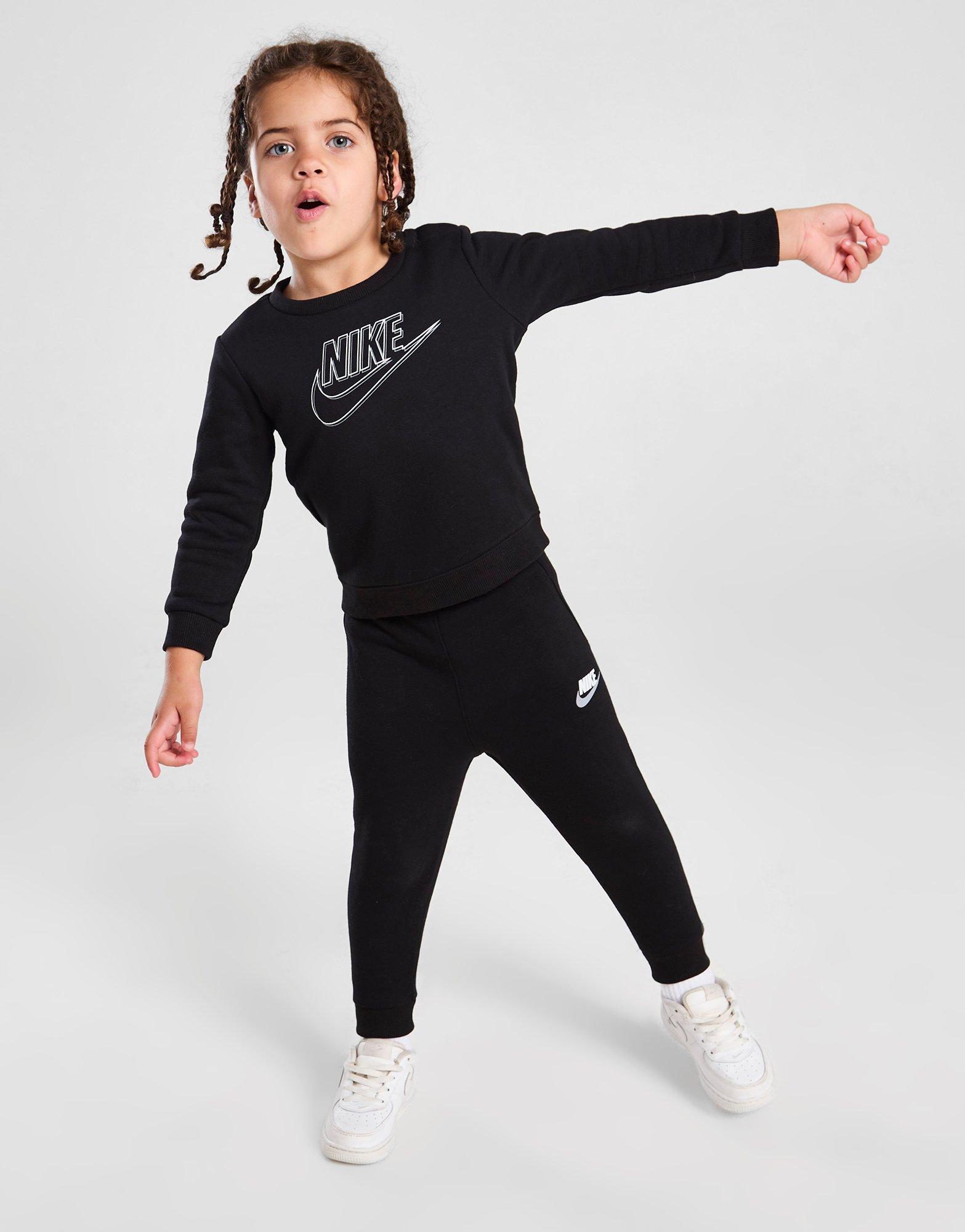 Black Nike Swoosh Crew Tracksuit Infant | JD Sports UK