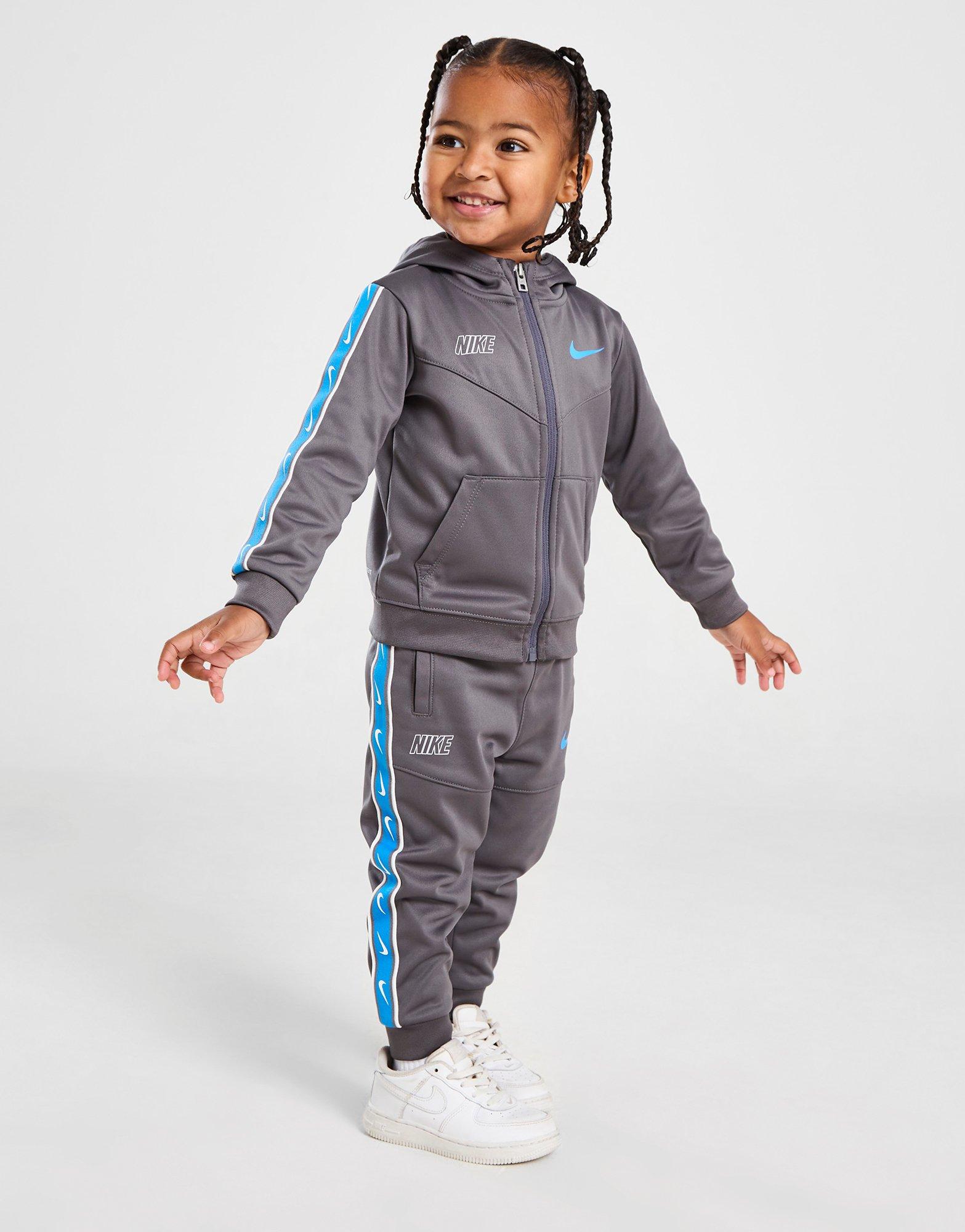 Grey Nike Tape Poly Full Zip Tracksuit Infant | JD Sports UK