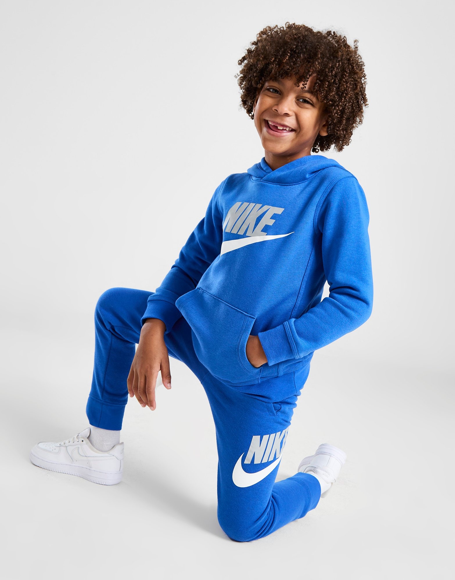 Blue Nike Club Fleece Hoodie Children | JD Sports UK