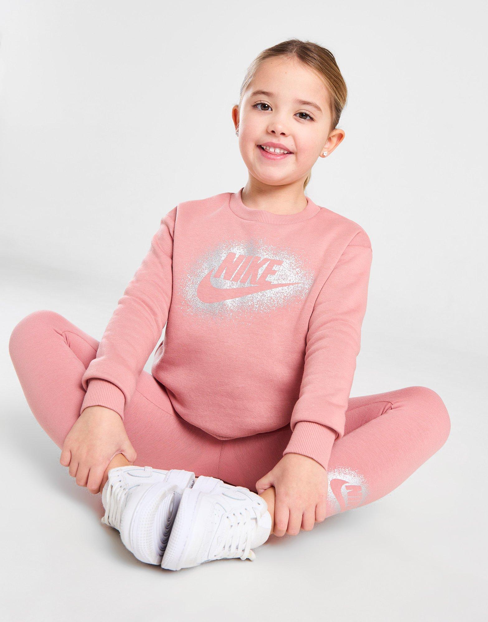 Pink nike 2024 tape tracksuit