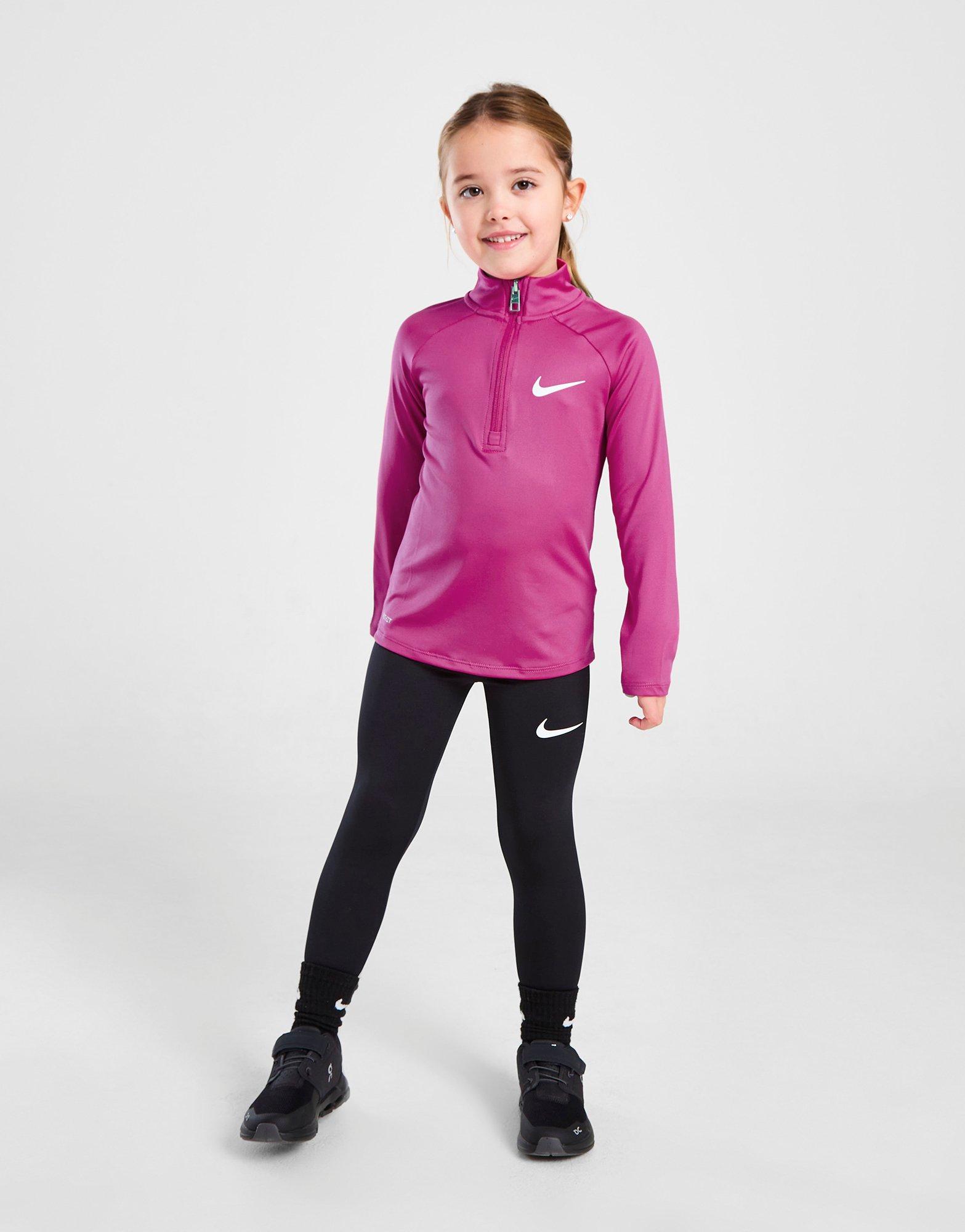 Pink Nike Girls' Pacer 1/4 Zip Top/Leggings Set Infant - JD Sports Global
