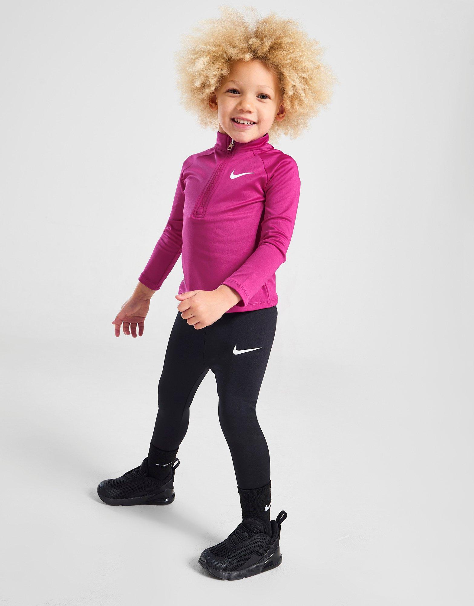 Pink Nike Girls' Pacer 1/4 Zip Top/Leggings Set Infant - JD Sports Global