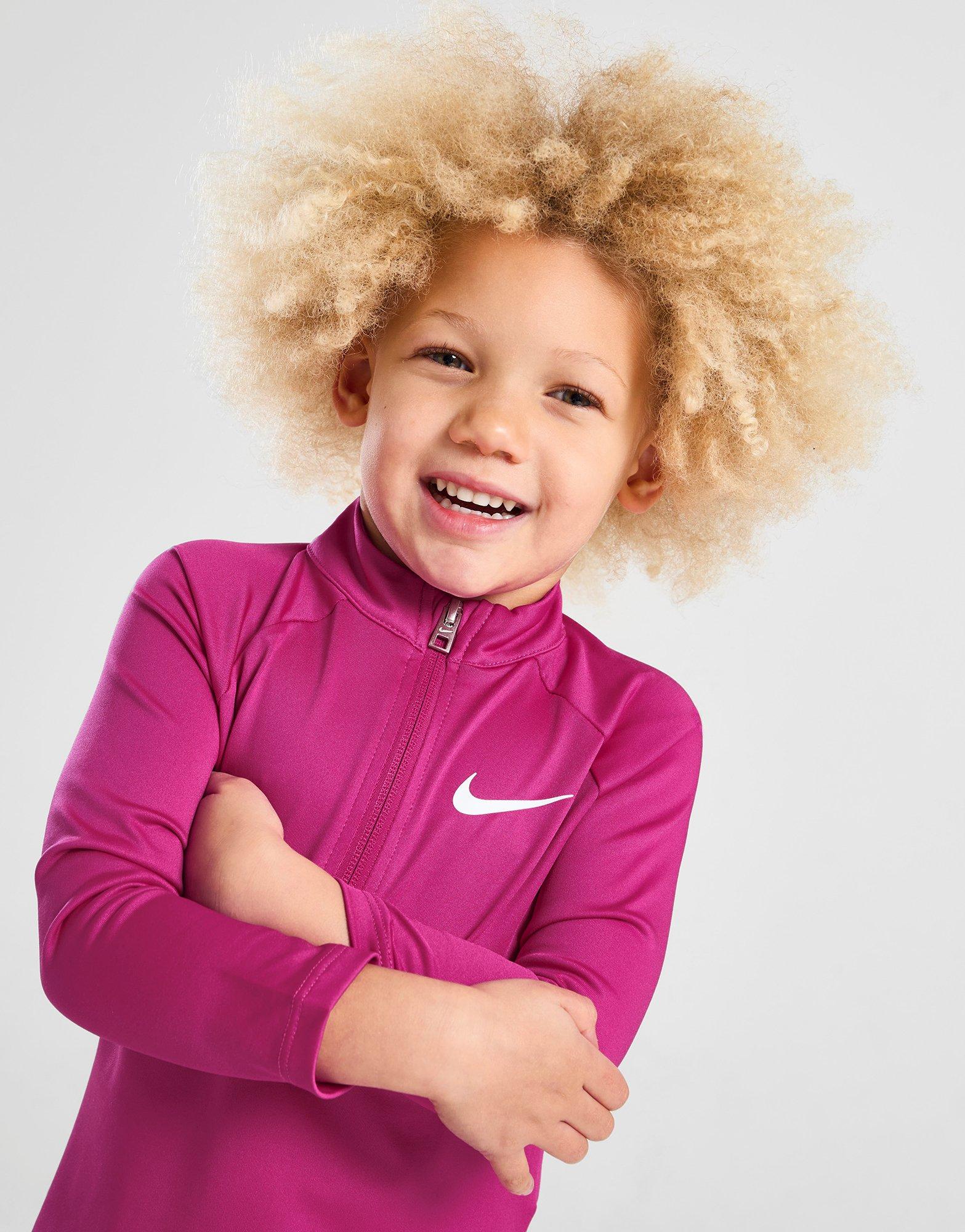 Pink Nike Girls' Pacer 1/4 Zip Top/Leggings Set Infant