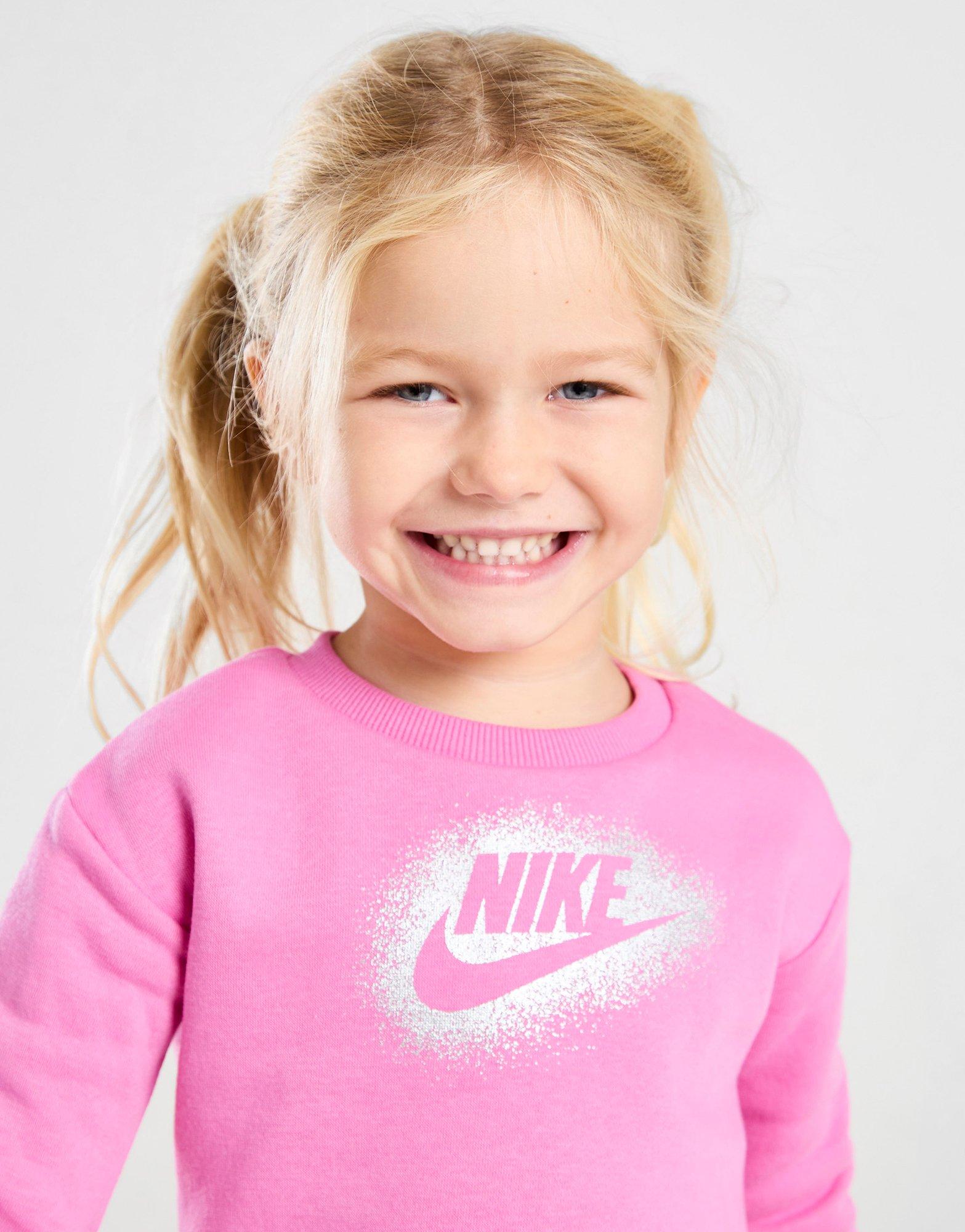 Girls pink nike jumper hot sale