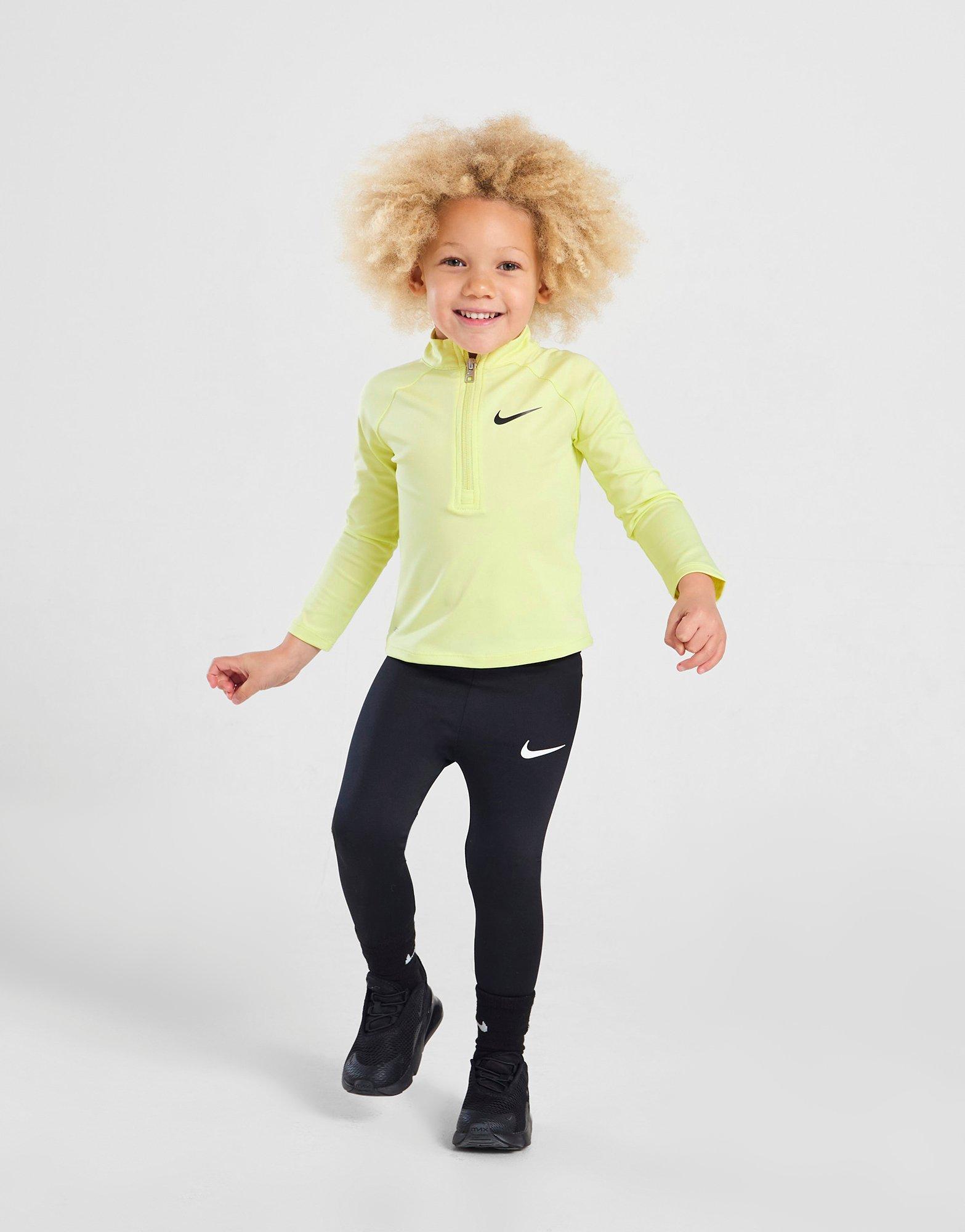 Green Nike Girls' Pacer 1/4 Zip Top/Leggings Set Infant