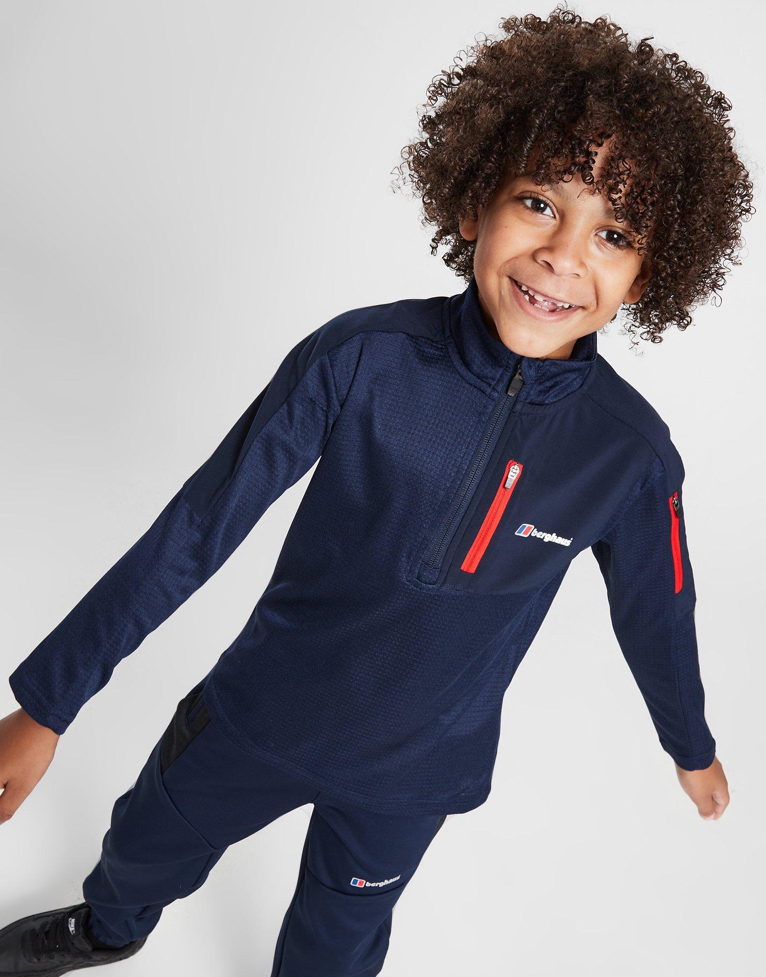 Blue Berghaus Peak 1/4 Zip Top Children