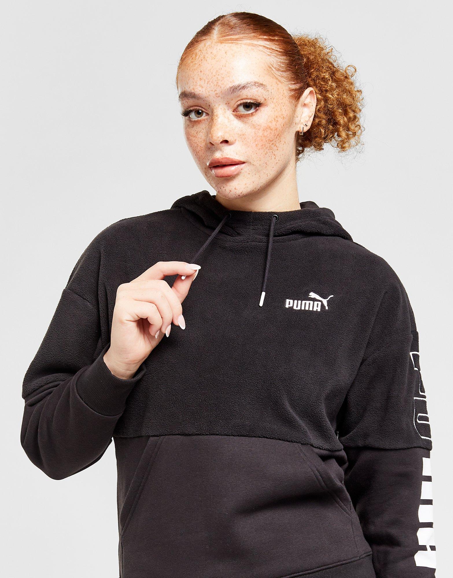 Black PUMA Power Sherpa Winterised Hoodie JD Sports