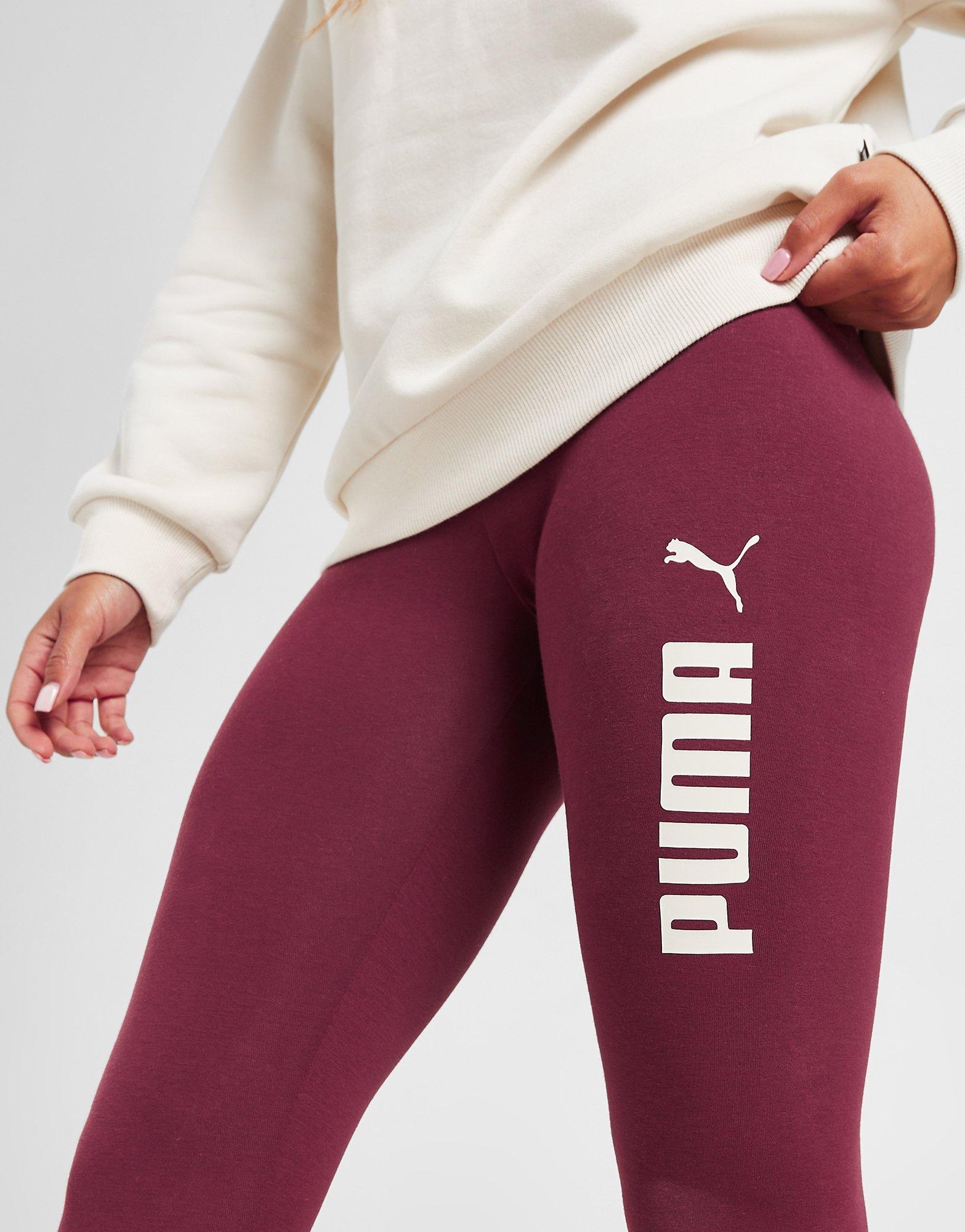 Red Puma Logo Leggings