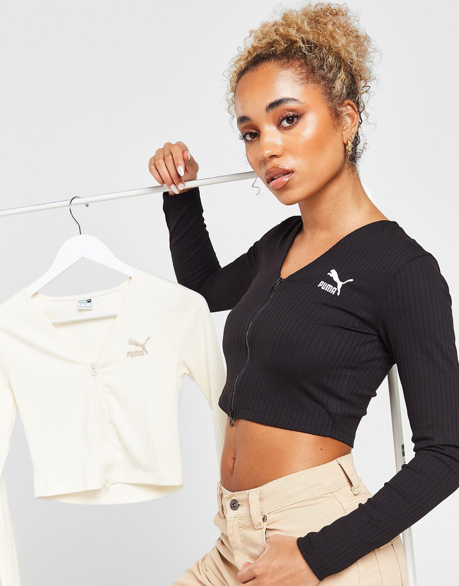 PUMA Rib Long Sleeve Crop Top