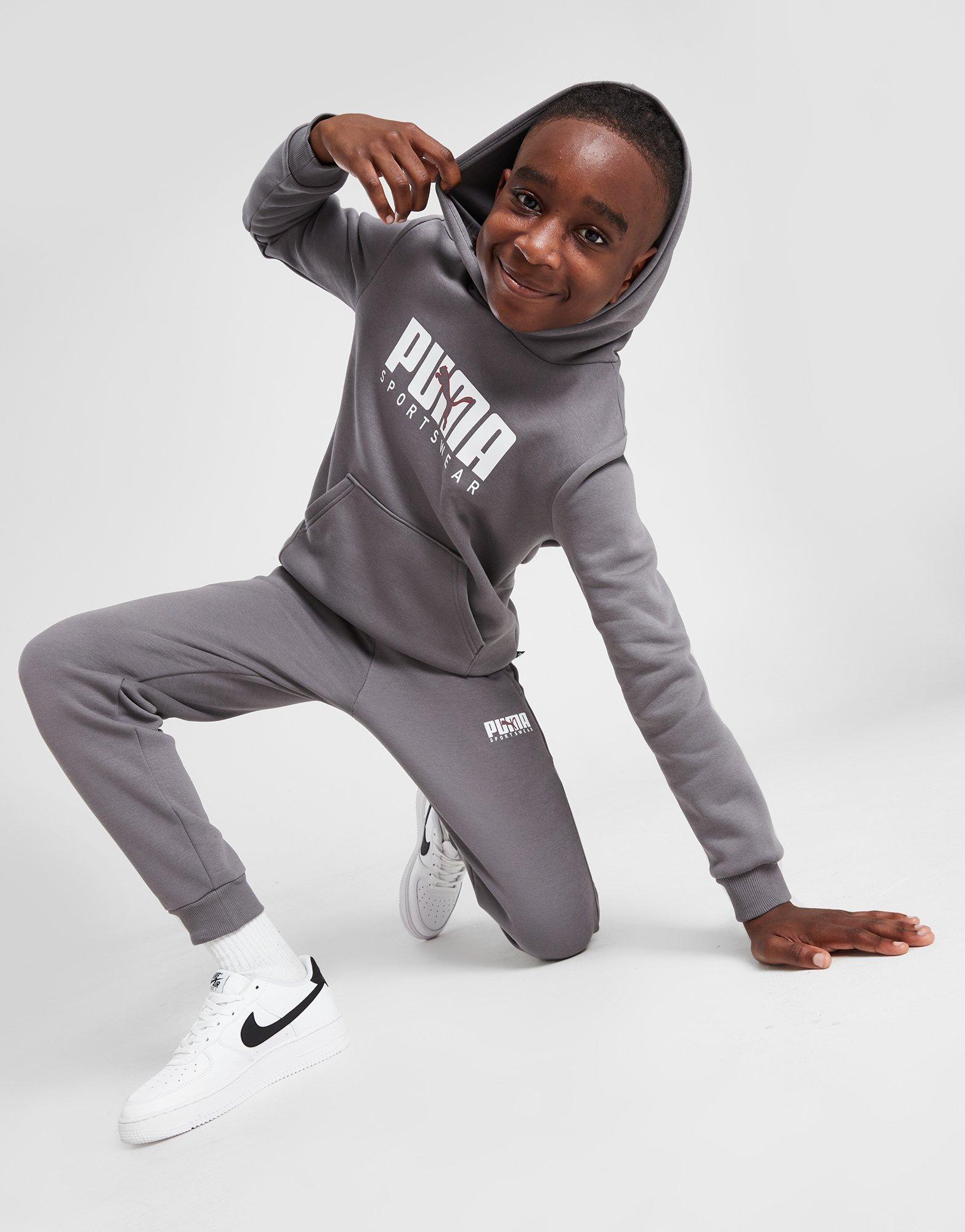 Boys grey puma store tracksuit