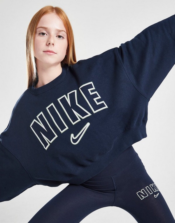 Nike Nike Sportswear sweatshirt van fleece met ronde hals voor meisjes