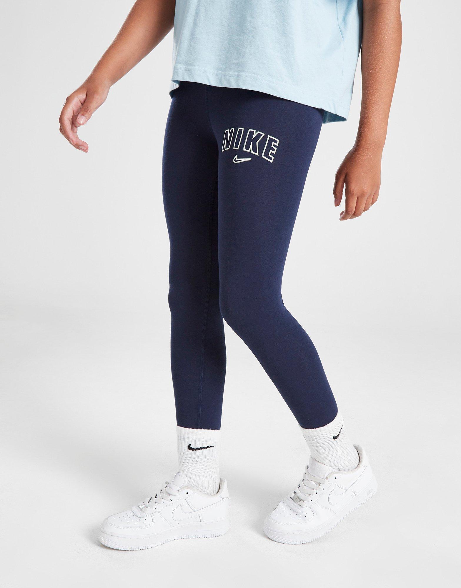 Blue Nike Girls' Trend Fleece Leggings Junior