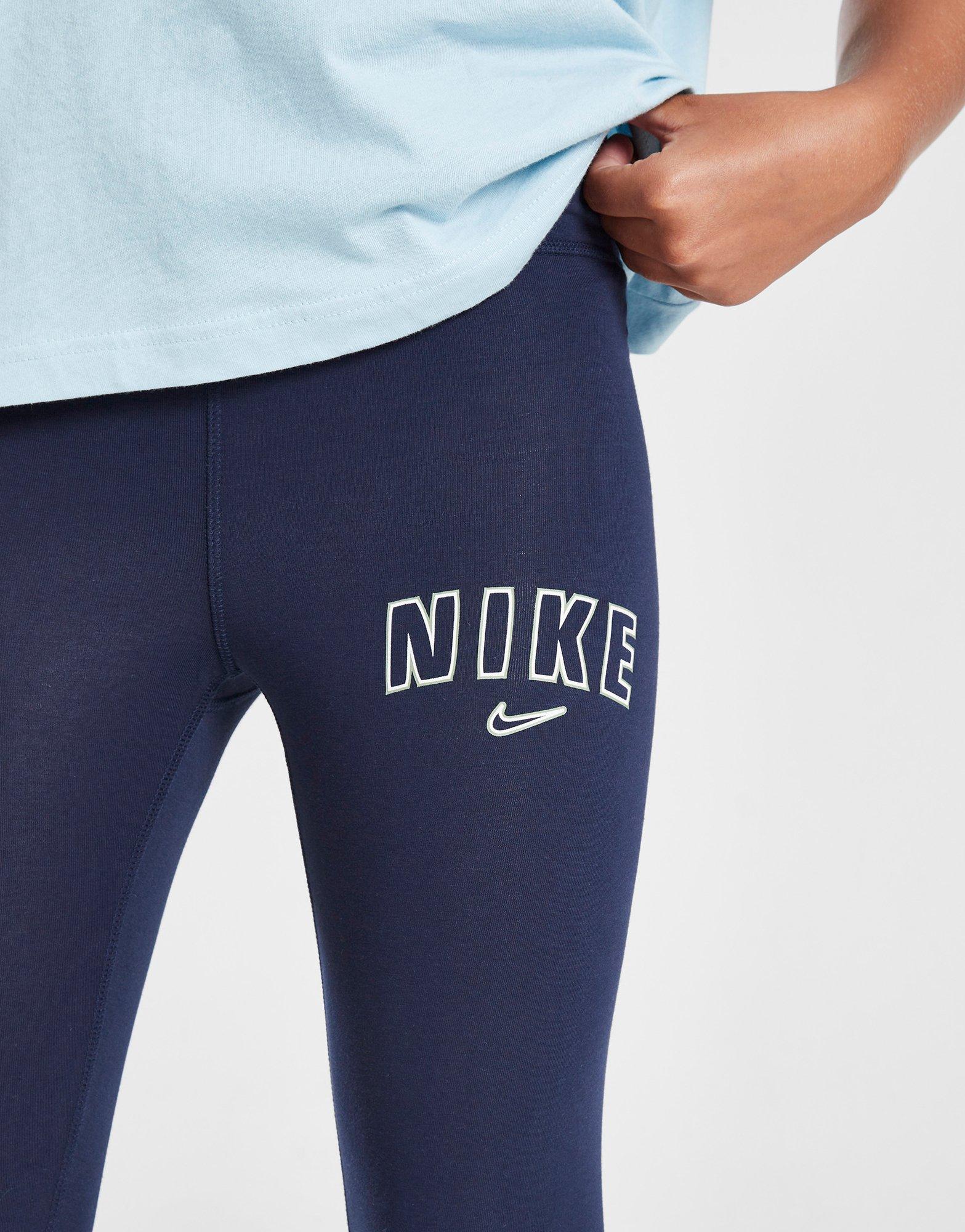 girls navy nike leggings