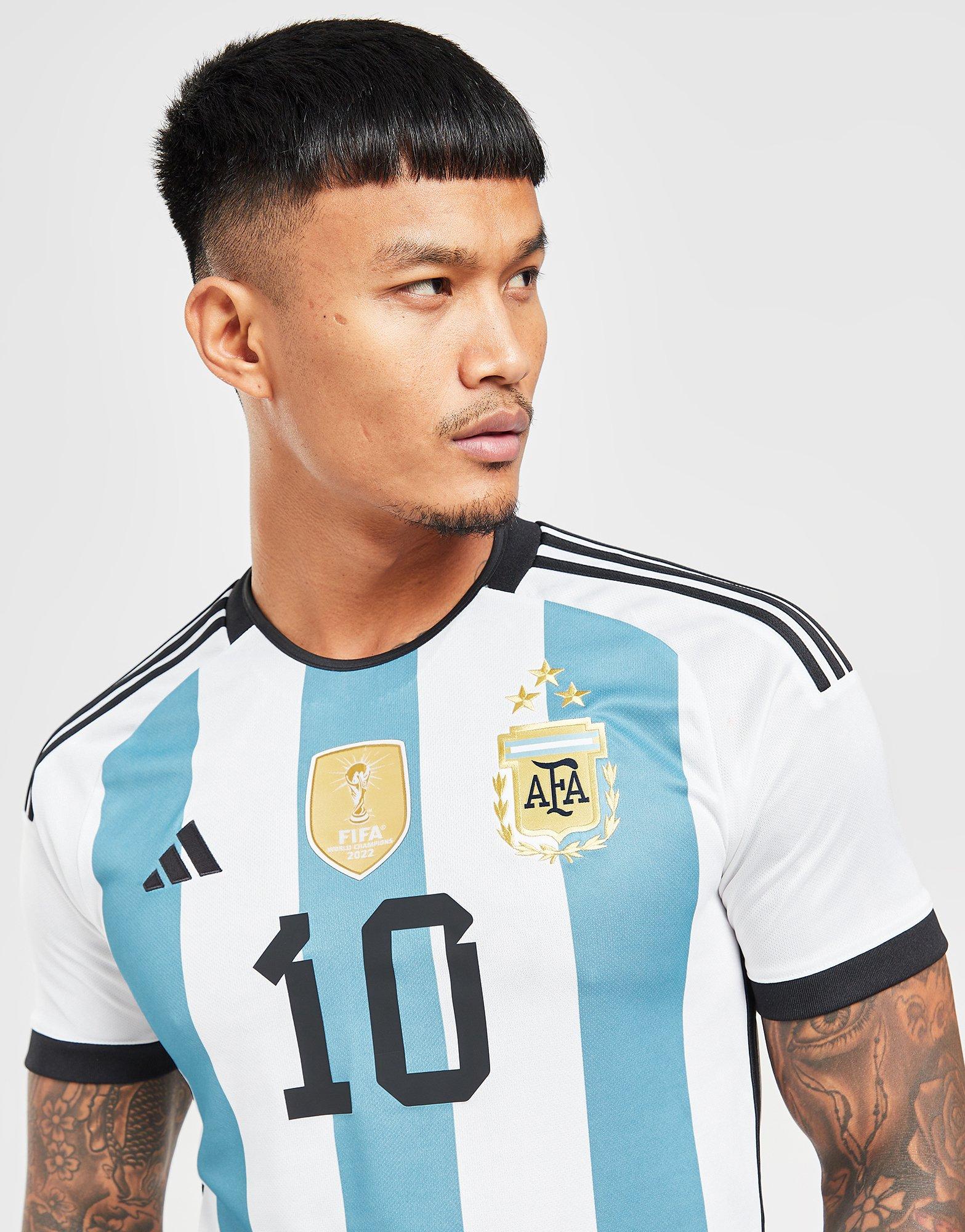 White adidas Argentina 2022 Winners Messi #10 Home Shirt | JD