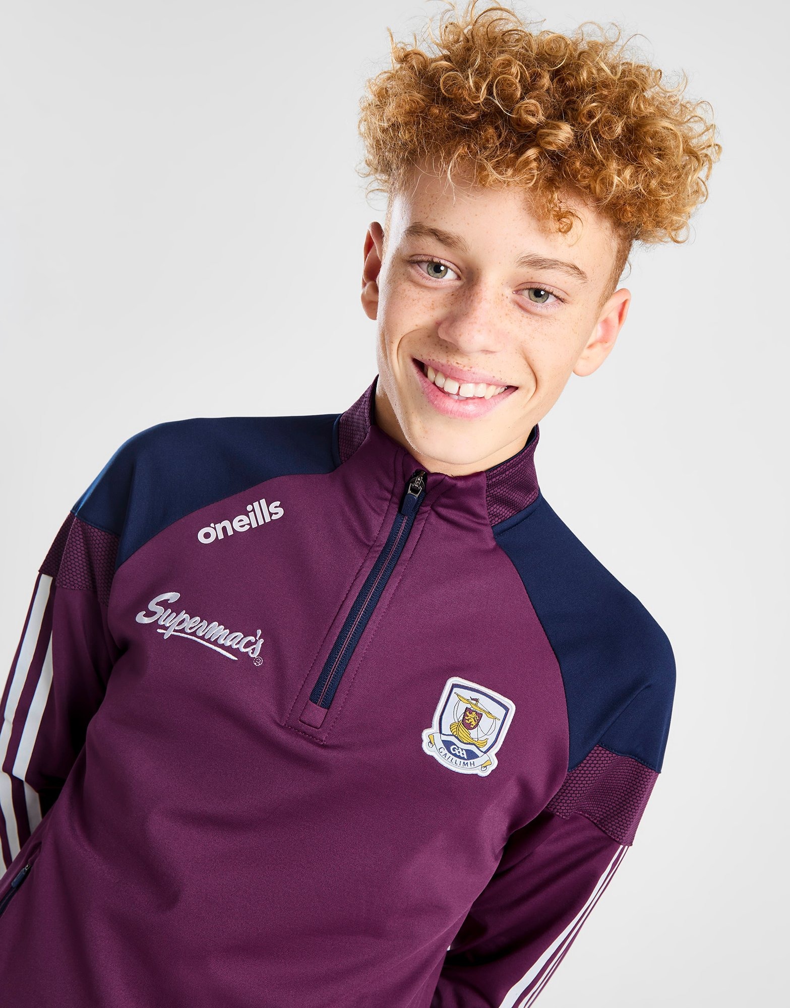 Purple O'Neills Galway GAA Rockway 1/2 Zip Top Junior JD Sports Ireland