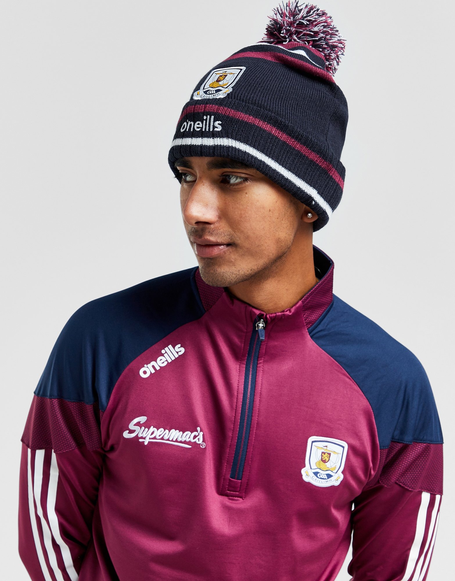 Blue O'Neills Galway GAA Rockway Bobble Hat JD Sports Ireland