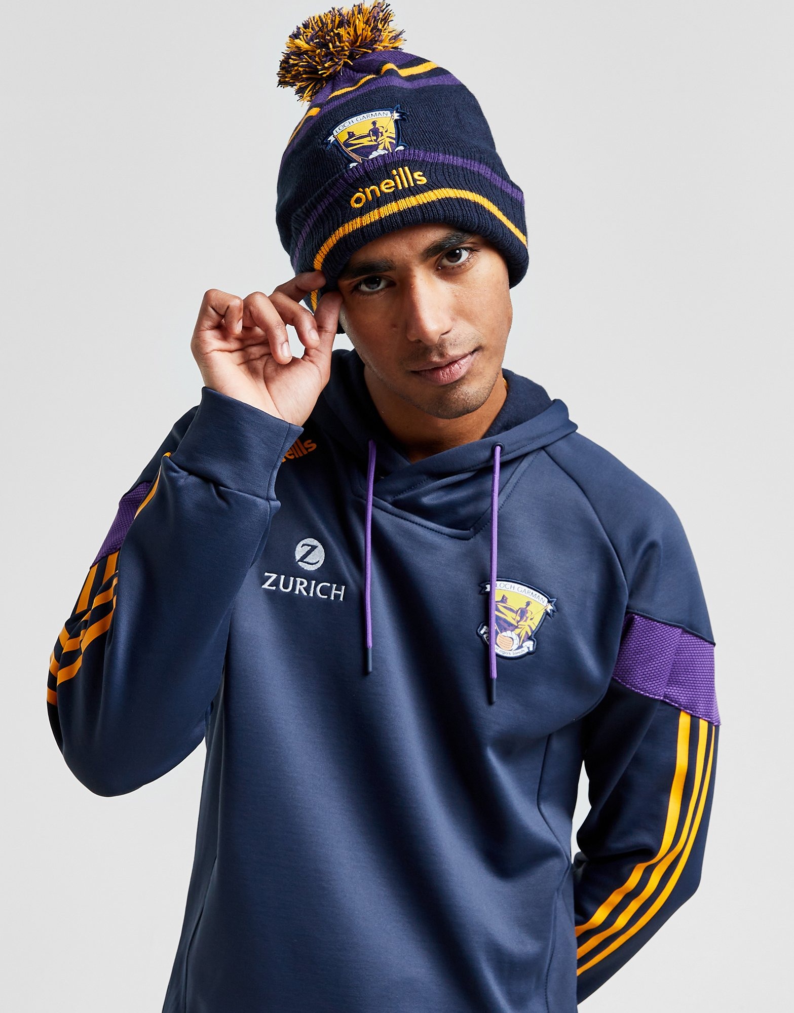 Blue O'Neills Wexford GAA Rockway Bobble Hat JD Sports Ireland