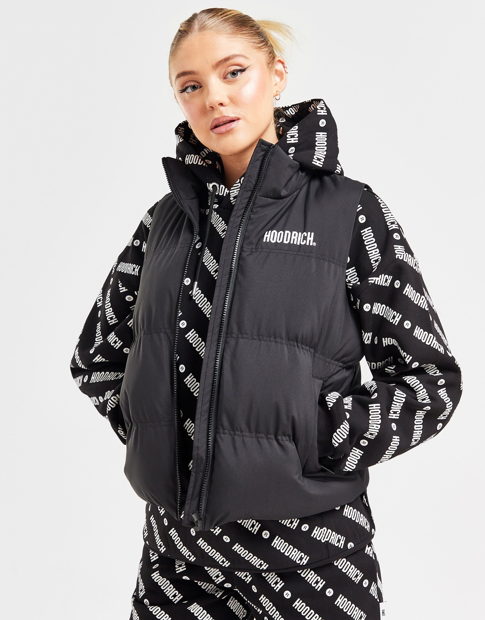 Black Hoodrich Puffer Gilet JD Sports UK