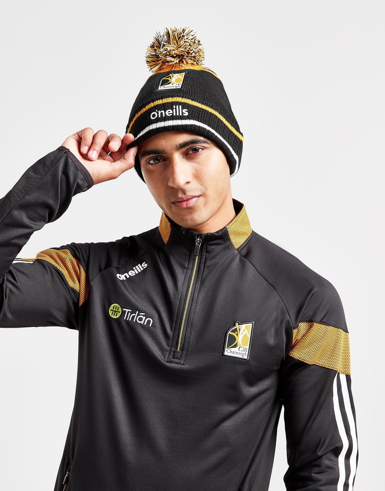 Black O'Neills Kilkenny GAA Rockway Bobble Hat JD Sports Ireland