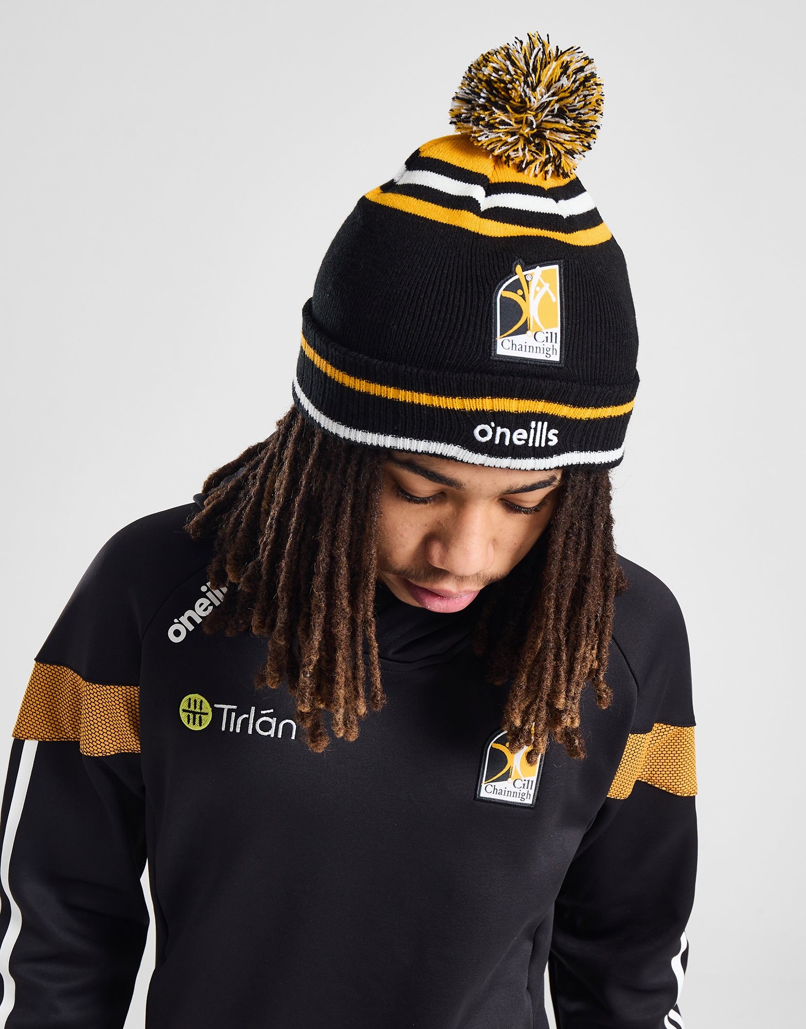 Black O'Neills Kilkenny GAA Rockway Bobble Hat Junior JD Sports Ireland