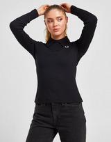 Fred Perry Ribbed Long Sleeve Polo Shirt