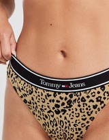 Tommy Jeans Leopard Print Thong