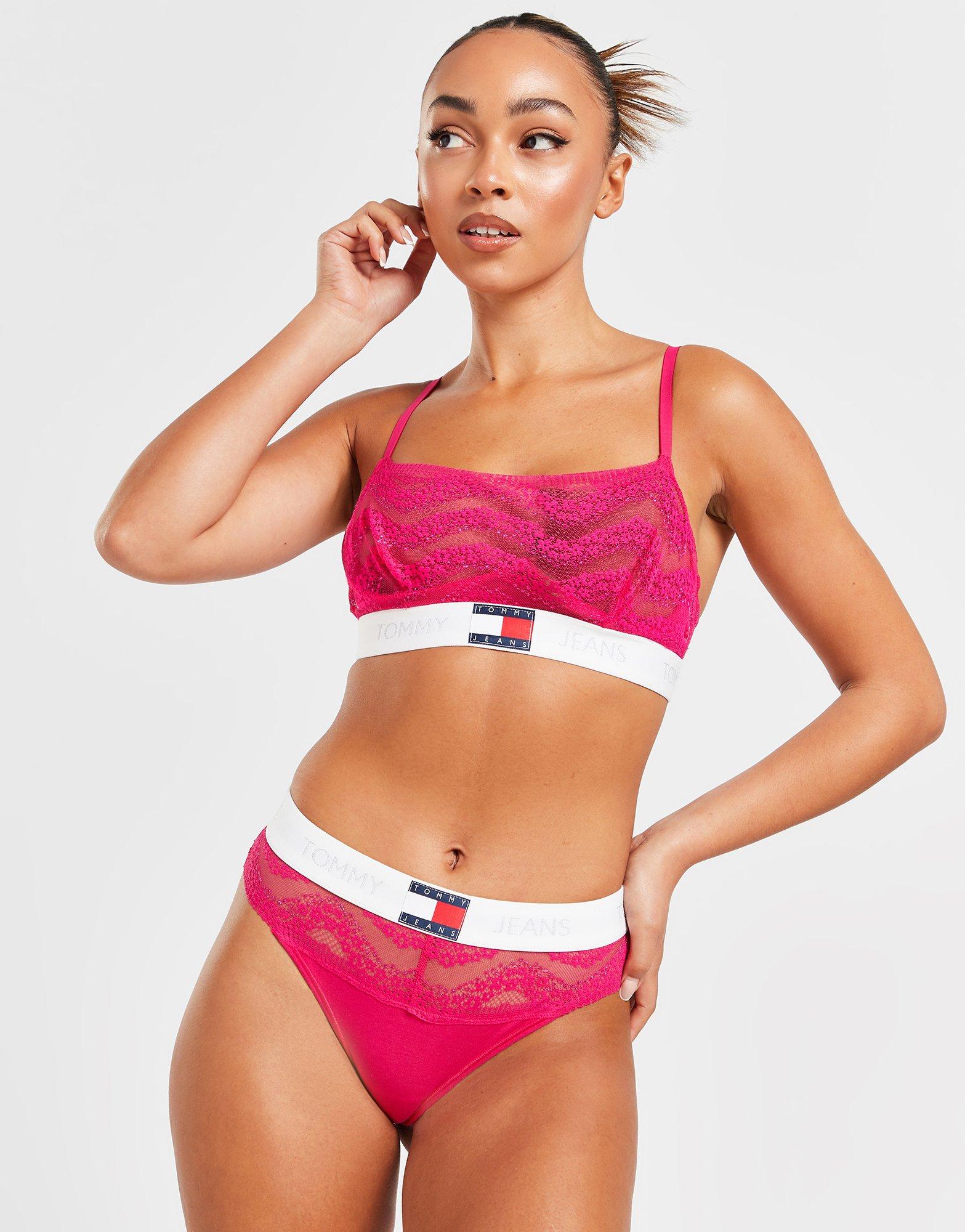 Tommy Jeans Signature Logo Lace Thong