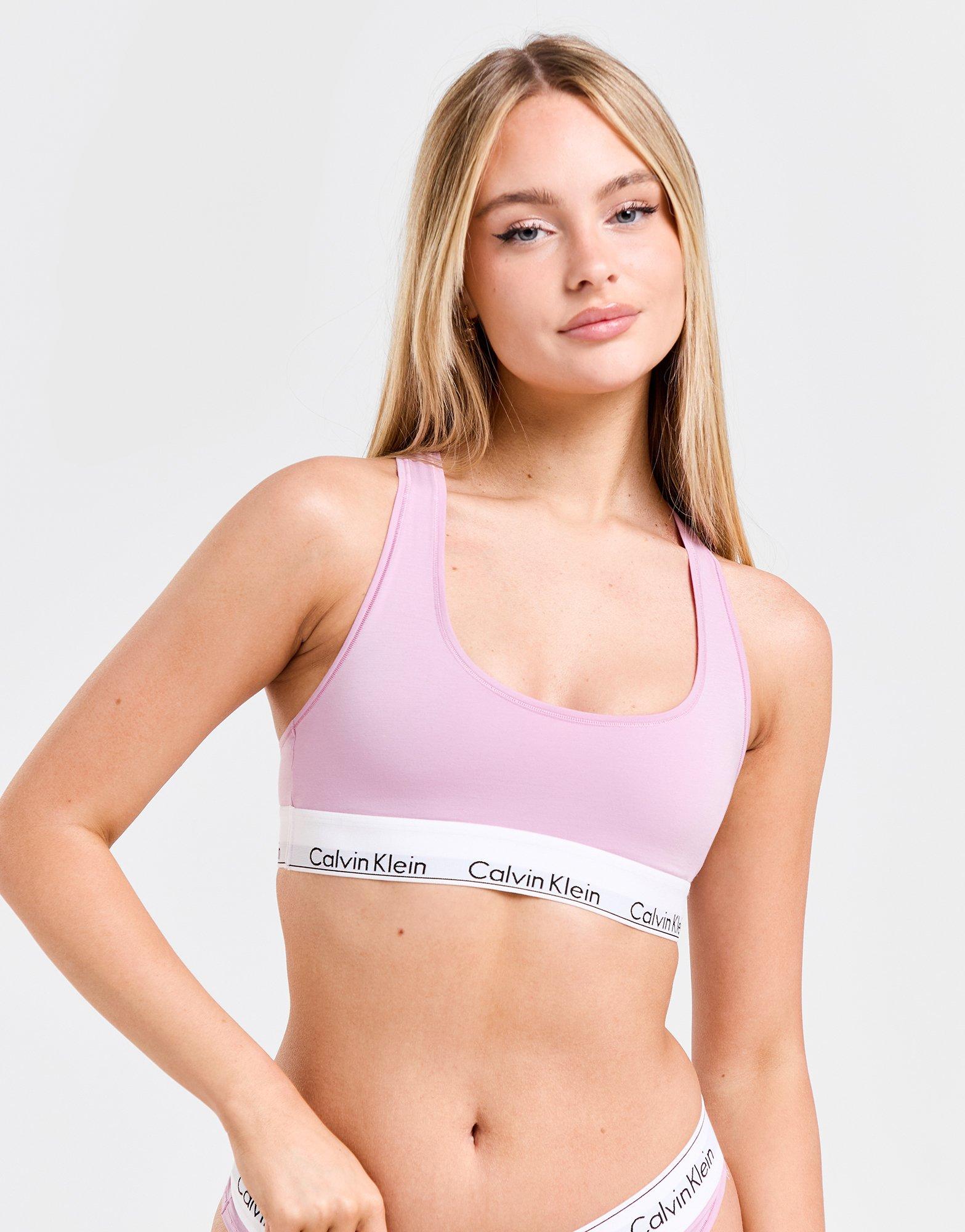 CALVIN KLEIN WOMEN'S BRALETTE BRA SMALL PURPLE MODAL POLYESTER